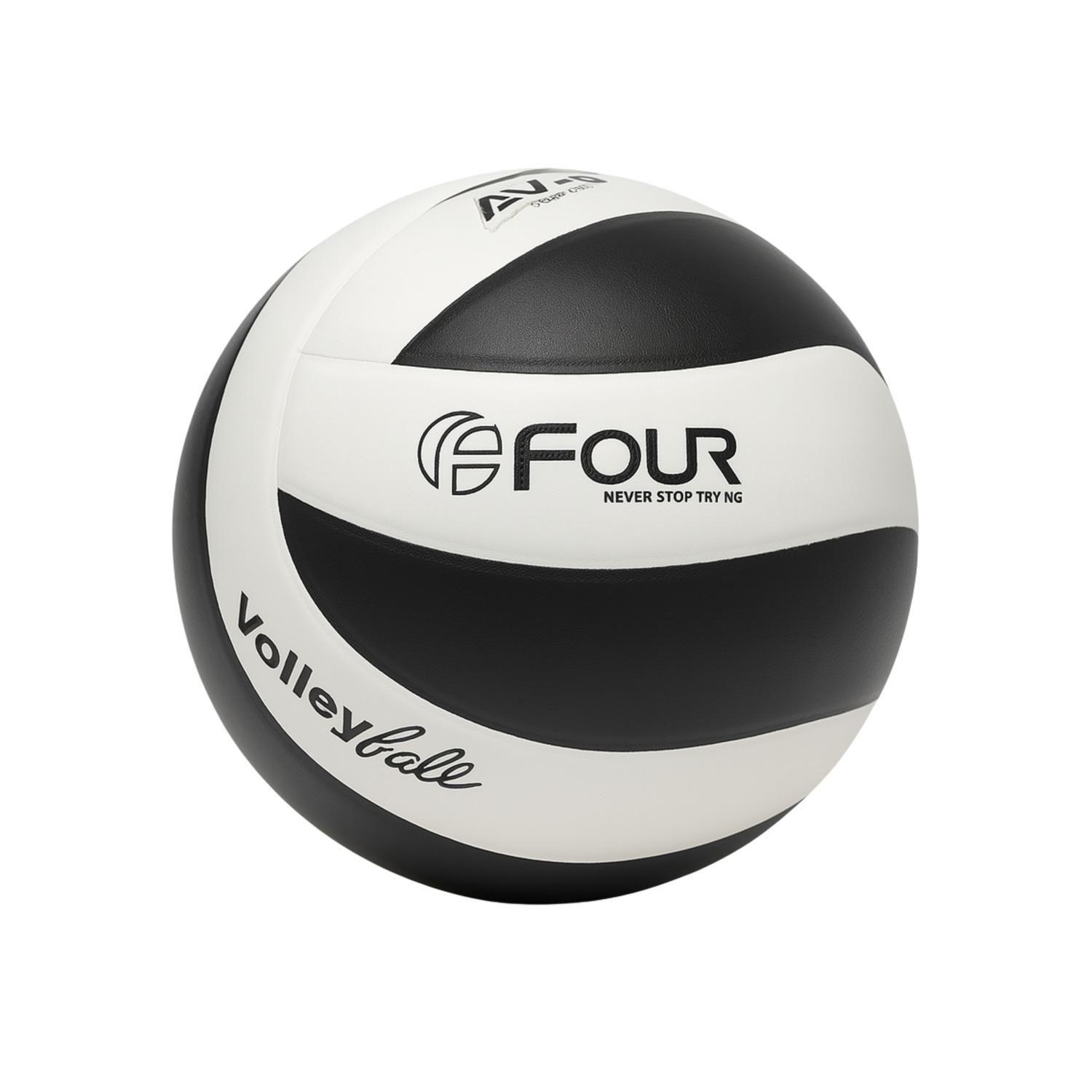 Balón de Voleibol Laminado N°5 Four Soft Match Negro Blanco-2
