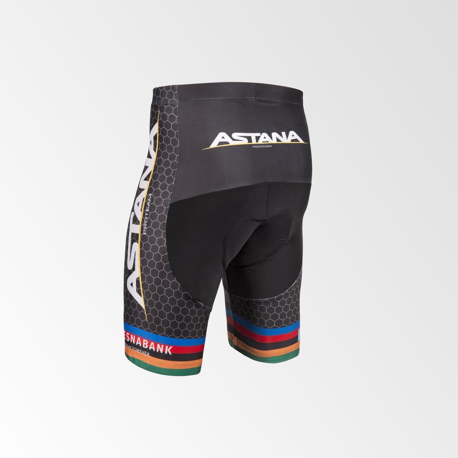 Short de Ciclismo Negro - Astana-3