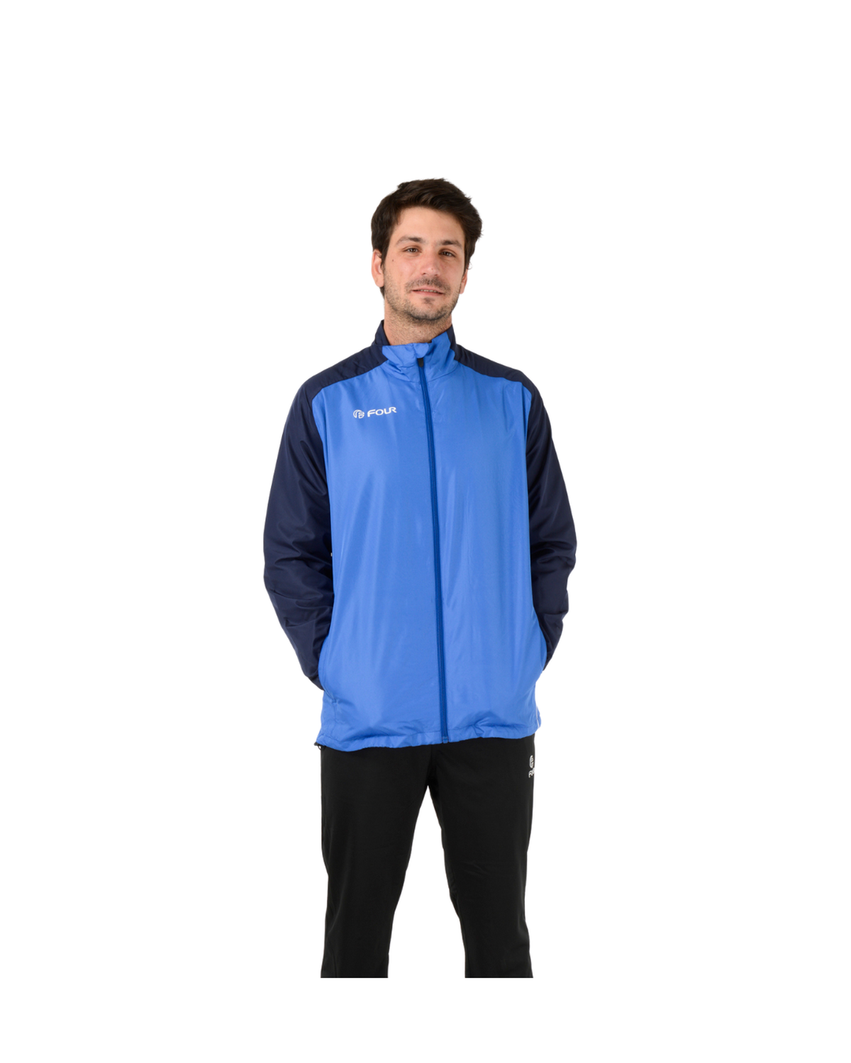 Cortaviento Dry-Tech Largo - Azul Rey / Azul Marino-0