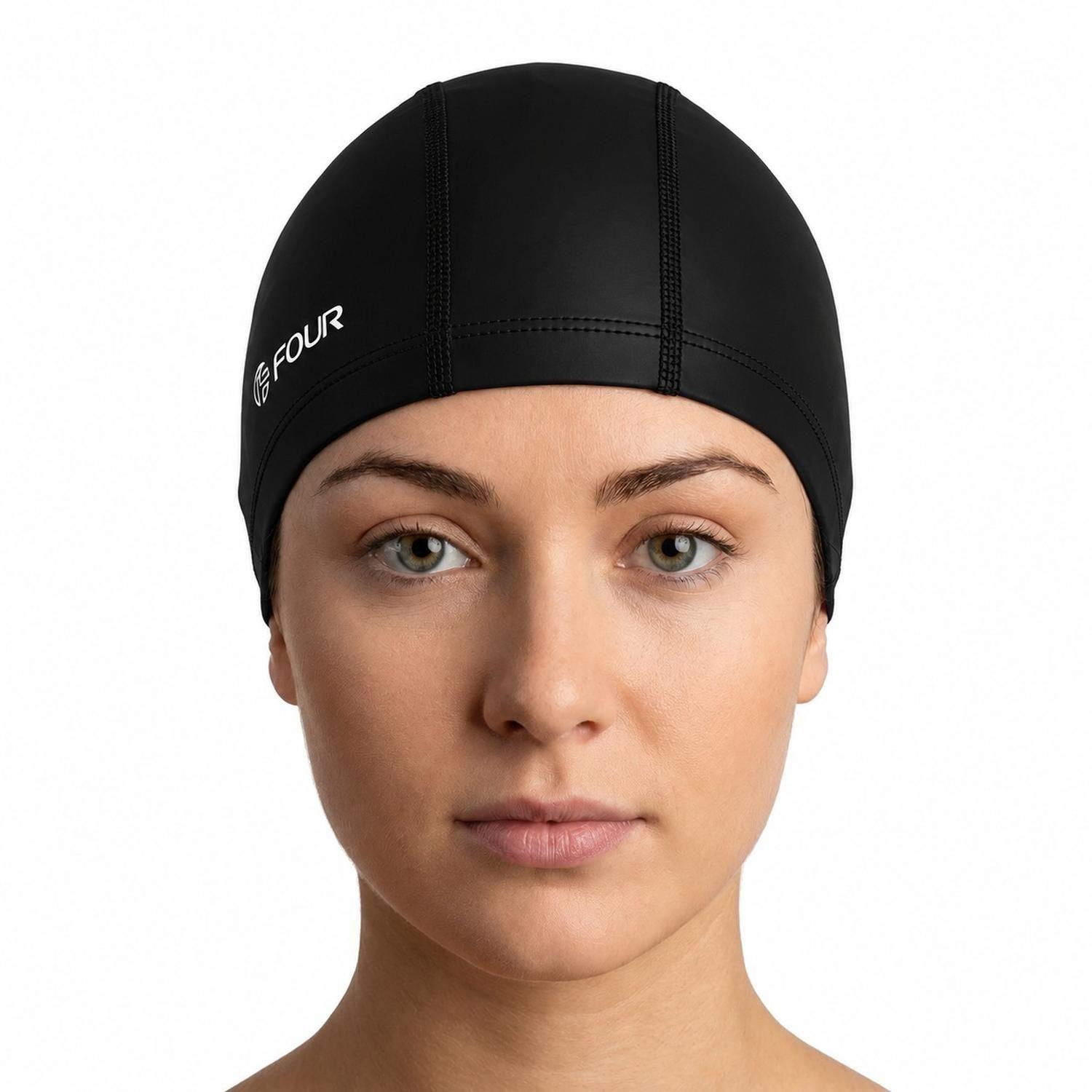 Gorro de Natación Negro Poliflex Adulto Four-2