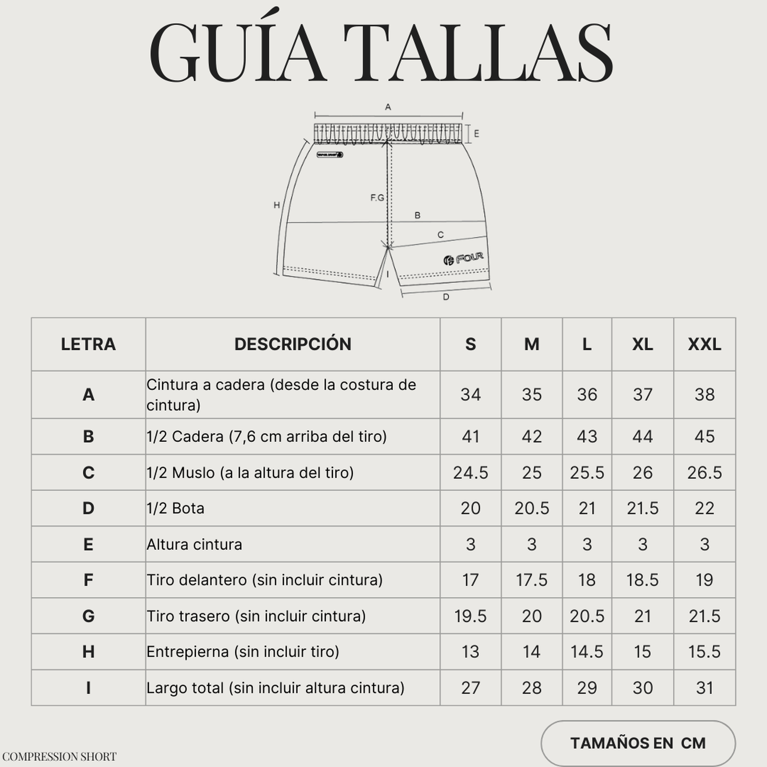 Short Primera Capa de Compresión Mujer - Four Gris-2