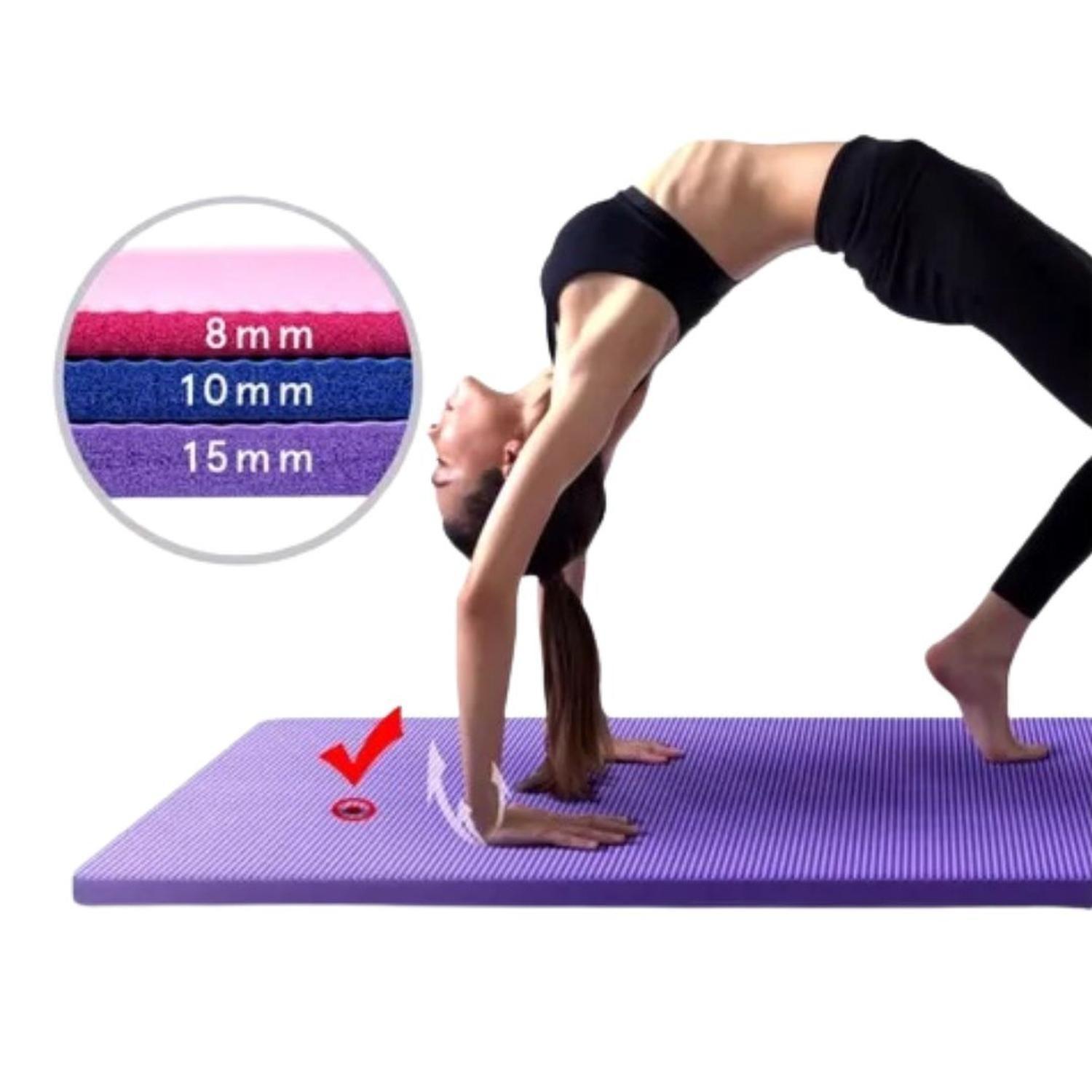 Mat de Yoga o Pilates 15 mm Antideslizante – Doble Cara-2
