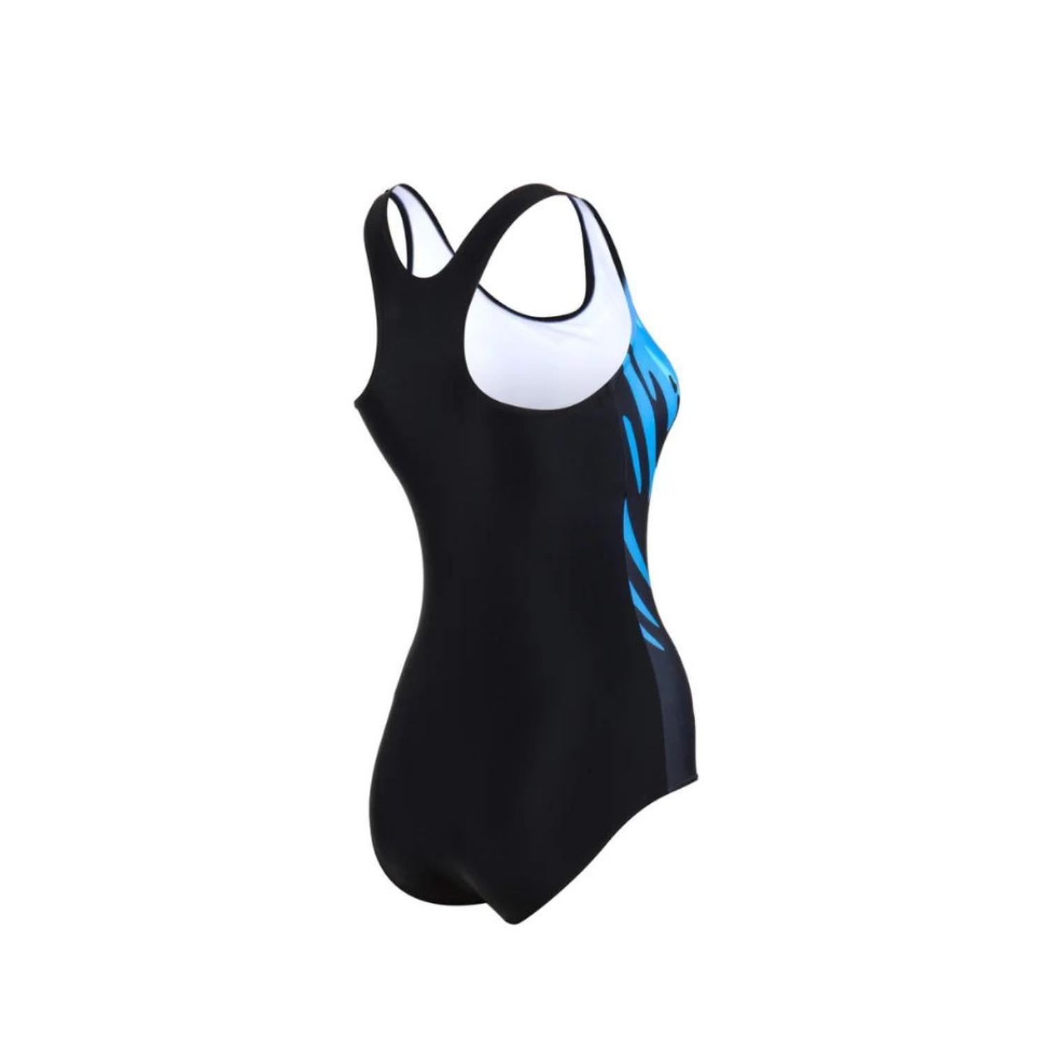Traje de Baño Mujer Rebajado - Negro y Azul Oceanico-2