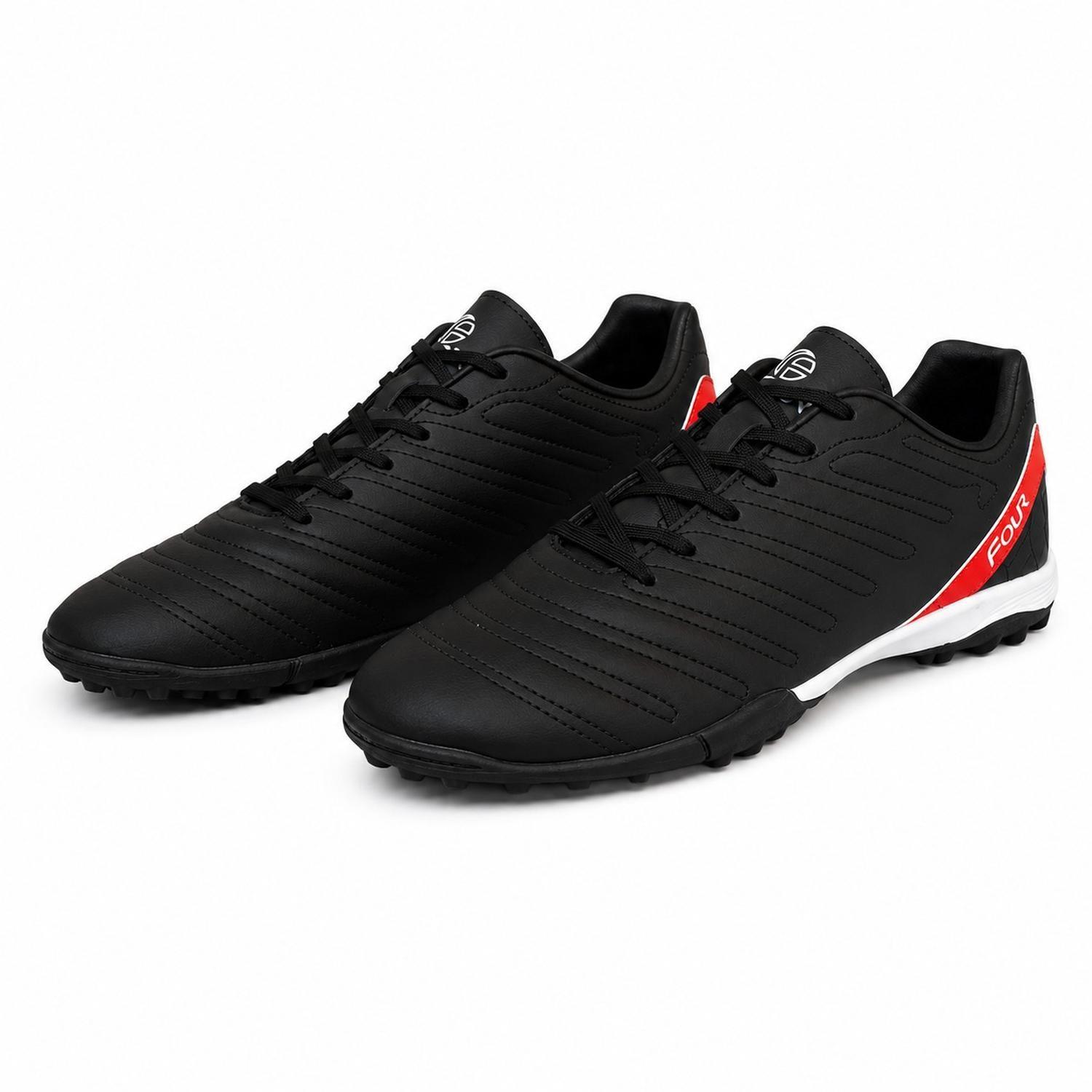 Zapatos Baby Fútbol Four Strike Negro Pasto Sintético-3
