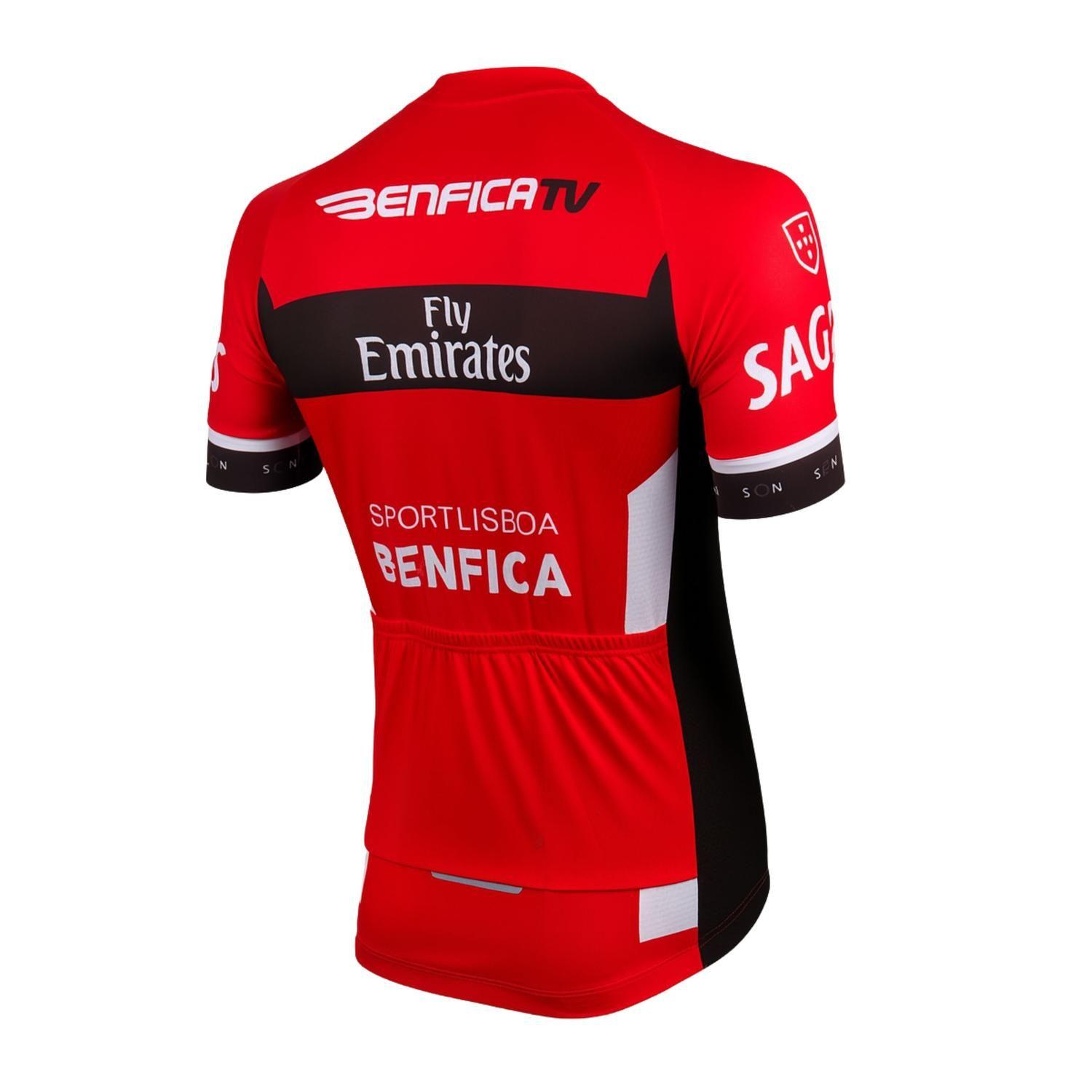 Traje de Ciclismo Manga Corta Profesional - Benfica Rojo Negro-3