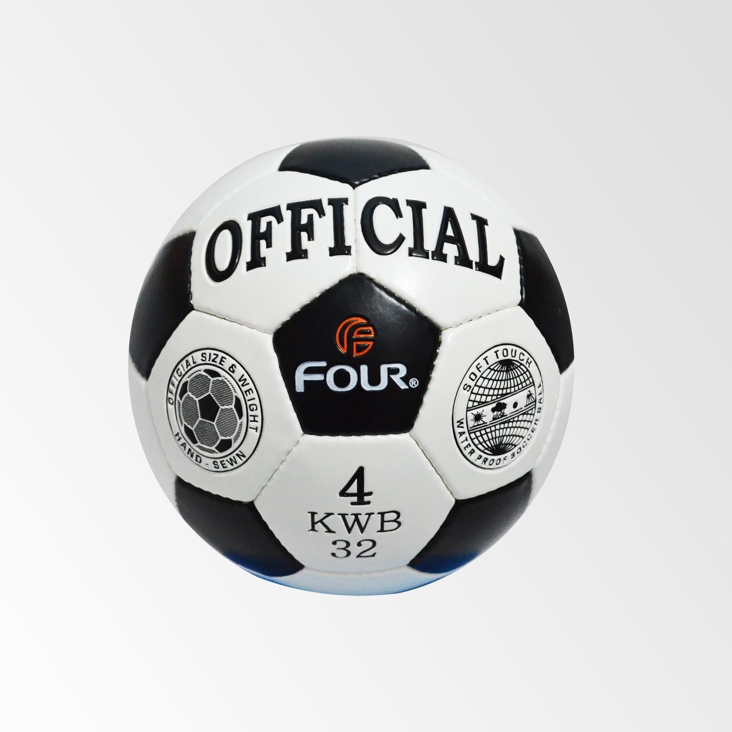 Balón de Futbol N°4 Four Oficial Blanco Negro-2