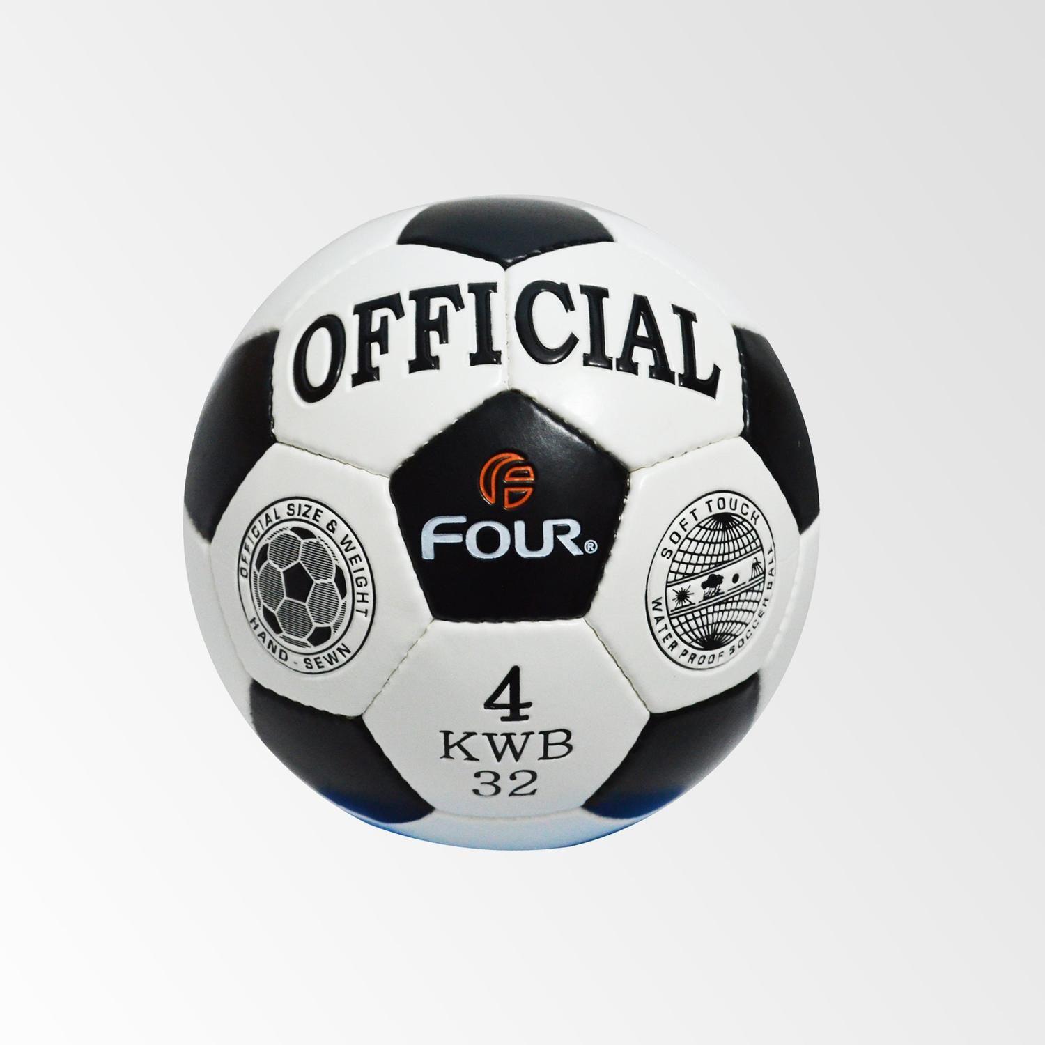 Balón de Futbol N°4 Four Oficial Blanco Negro-2