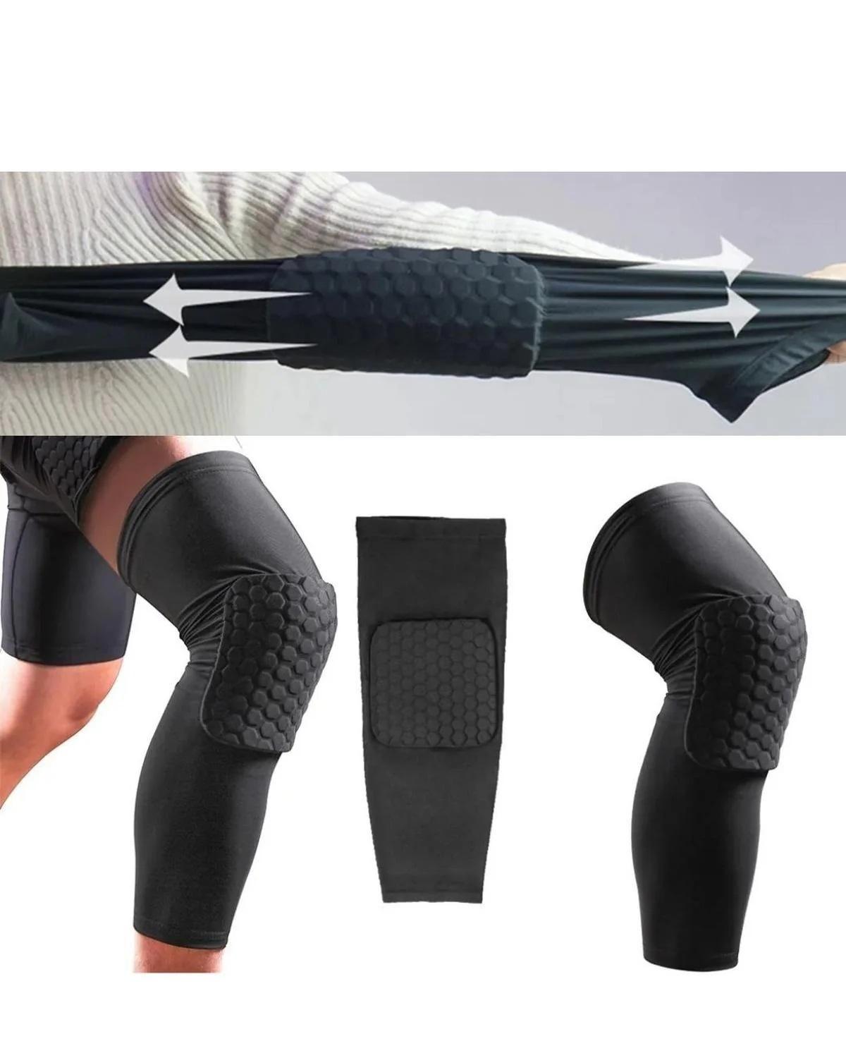 Rodillera Deportiva Negra con Calza Elástica-3