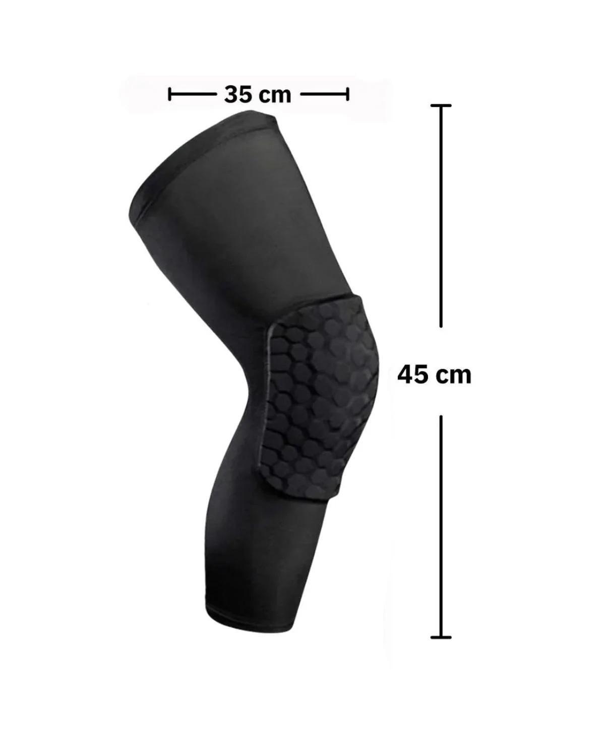 Rodillera Deportiva Negra con Calza Elástica-2