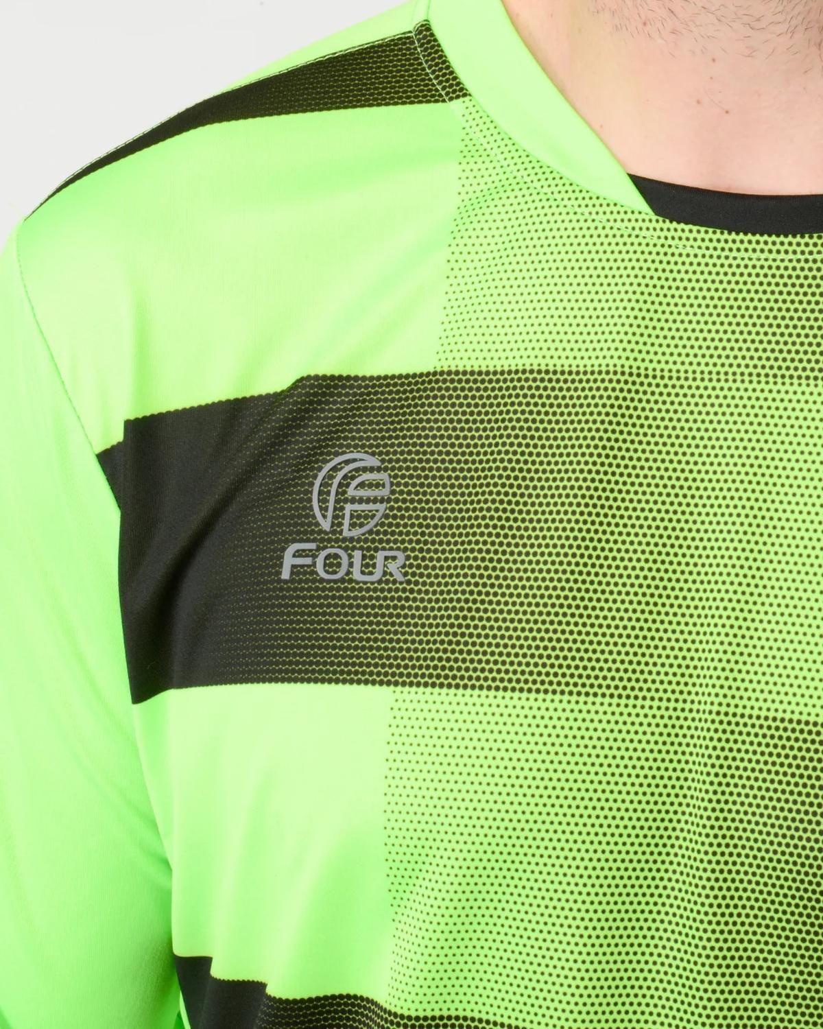Conjunto Arquero Futbol Four Verde Lima Negro - Talla M-5