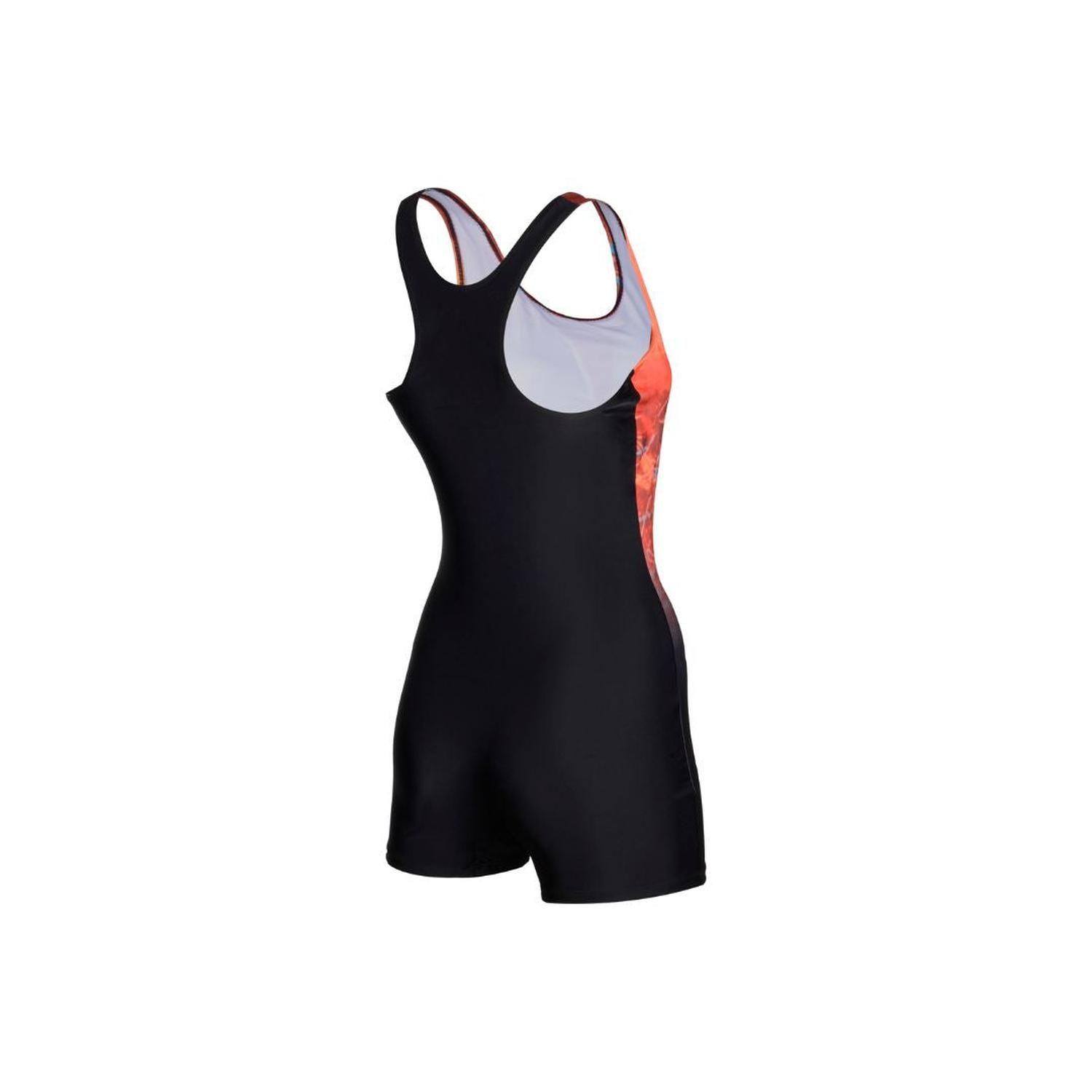 Traje de Baño Natación Mujer - Naranja Negro - Four - L-2