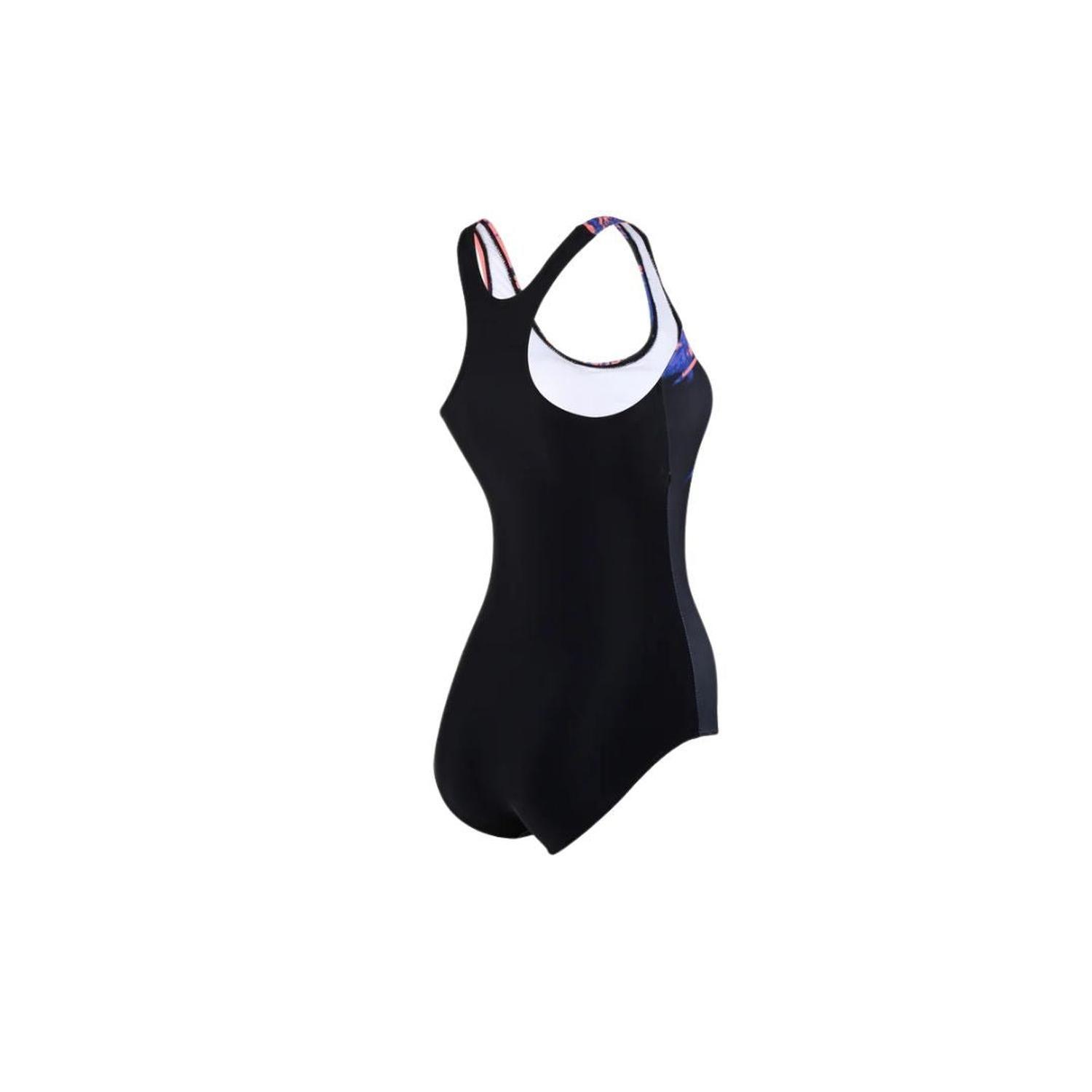 Traje de Baño Mujer Natación - Four Lila Negro-2