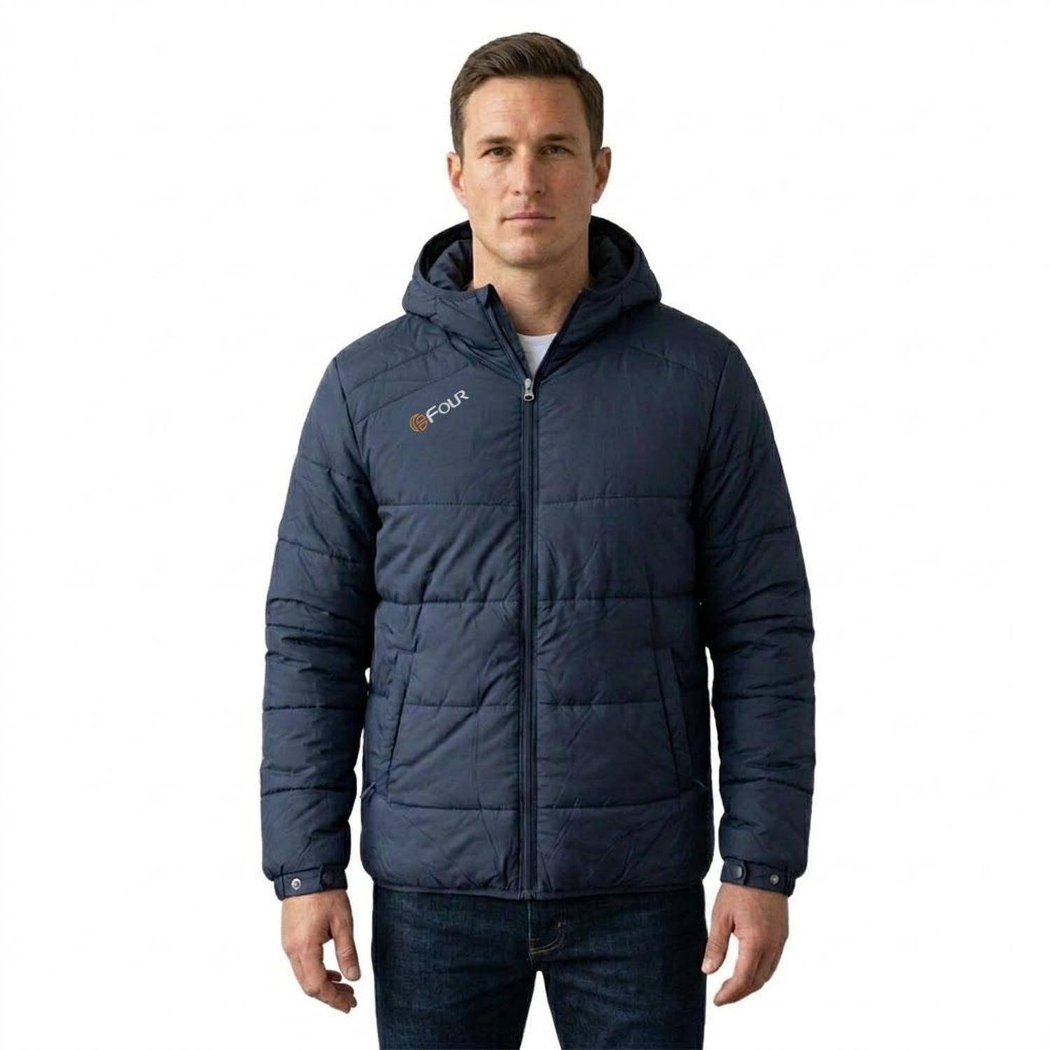 Parka Chaqueta Térmica Four Sport Azul Marino - Con Capucha-0