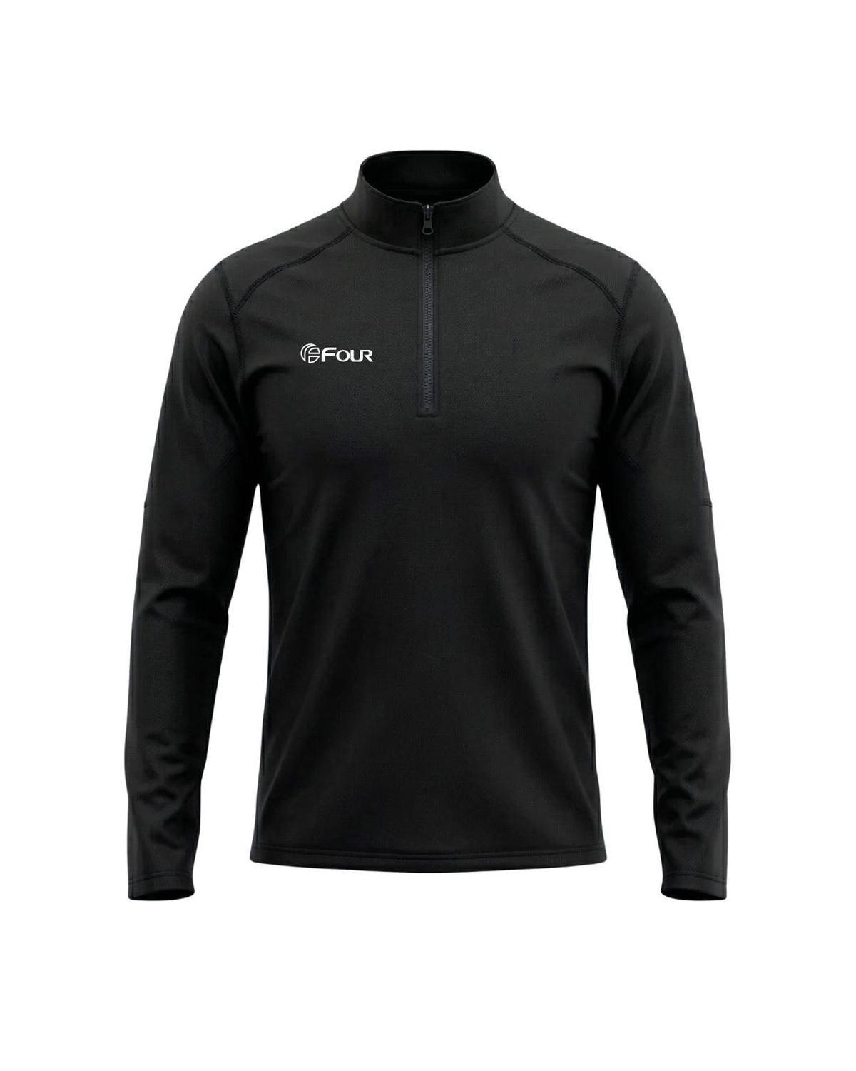 Polerón Deportivo Four Half Zip Negro Hombre-2