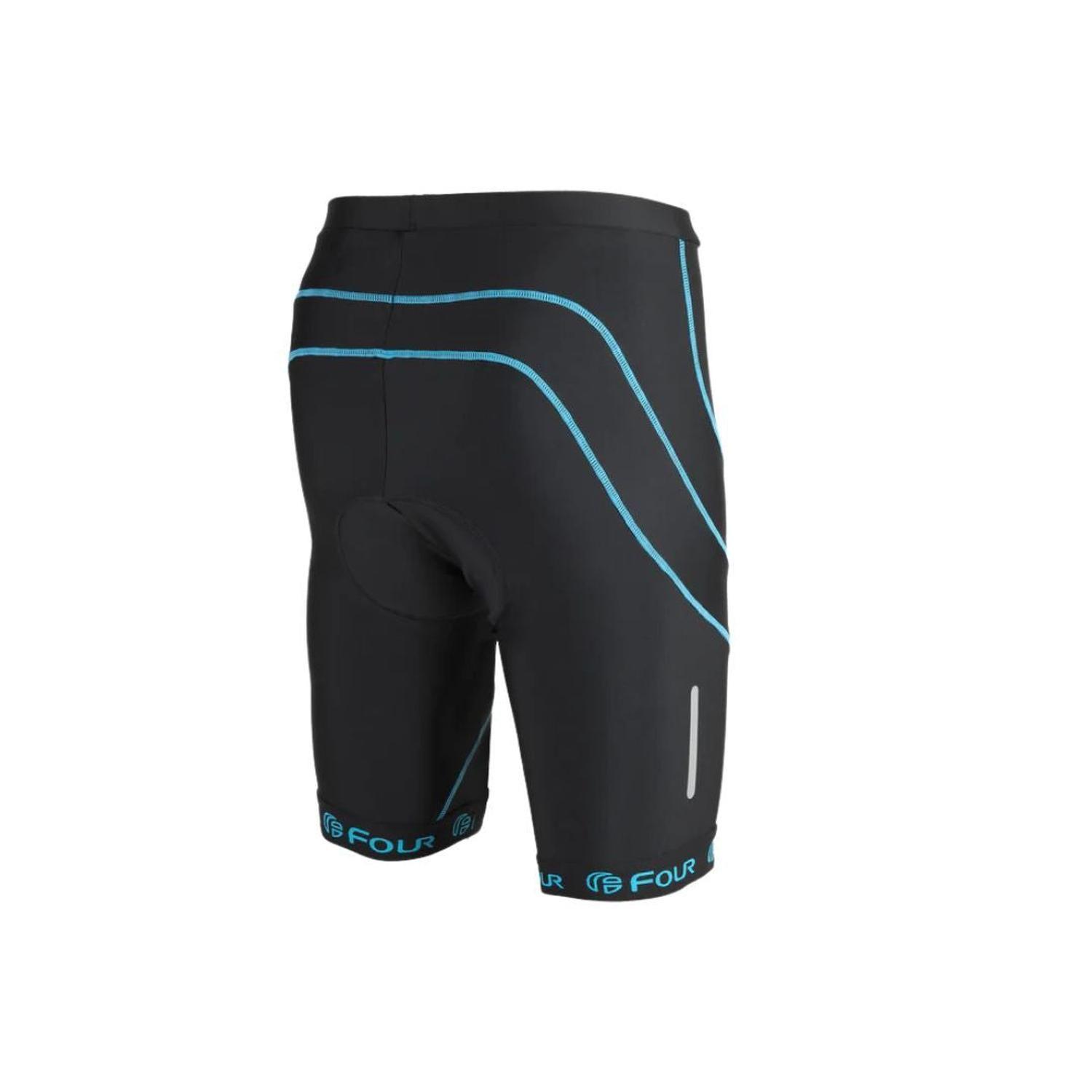 Short de Ciclismo Negro Azul Hombre - Four Santic-2