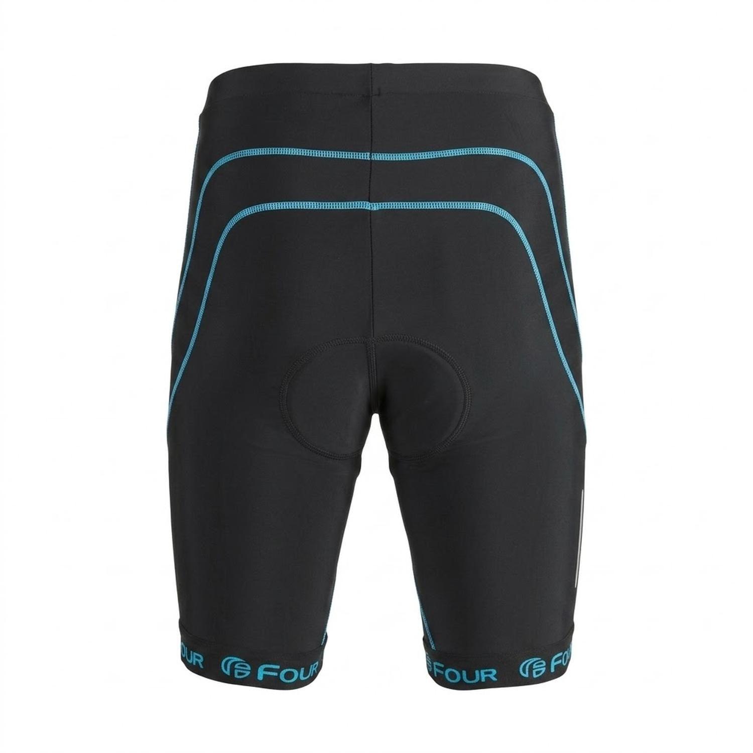 Short Ciclismo Hombre Four Acolchado Negro Azul-3