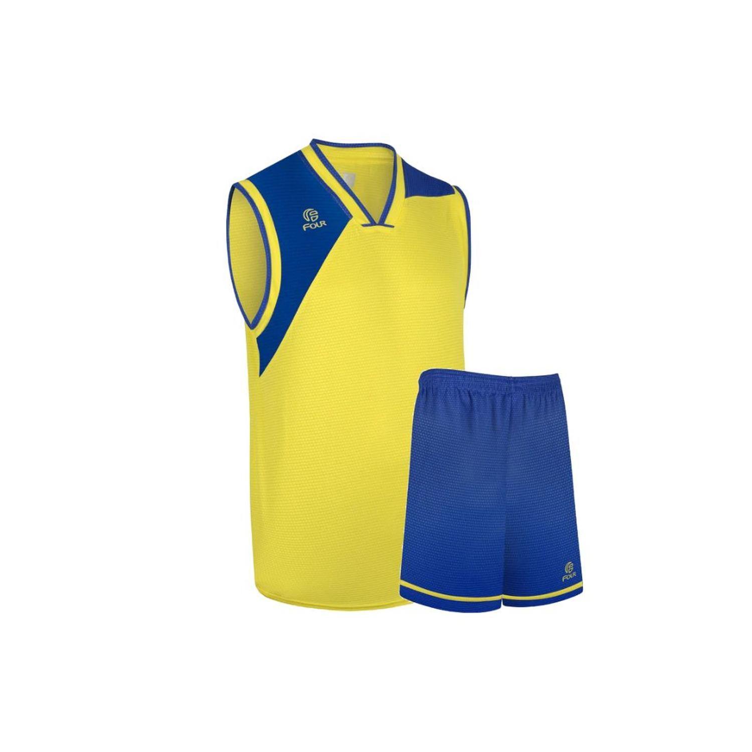 Conjunto de Básquetbol Four Houston Amarillo/Azul-5