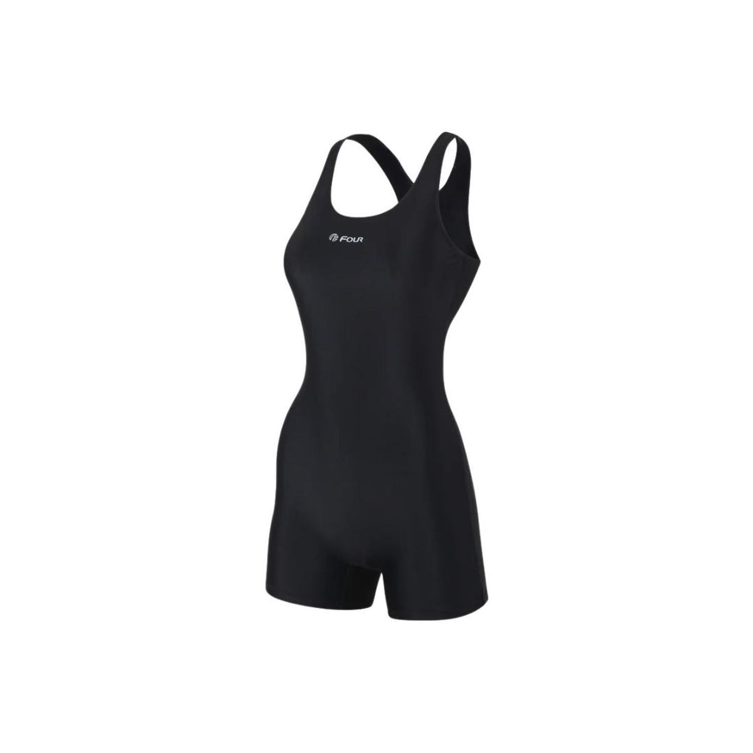 Traje Baño Natación Four Mujer Negro Corte Short Boxer-2