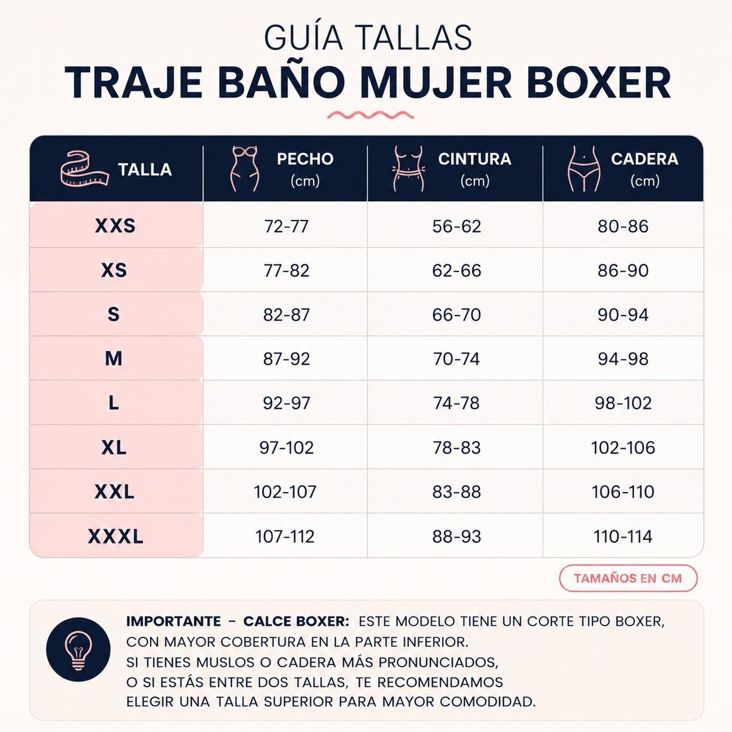 Traje Baño Natación Four Mujer Negro Corte Short Boxer-4