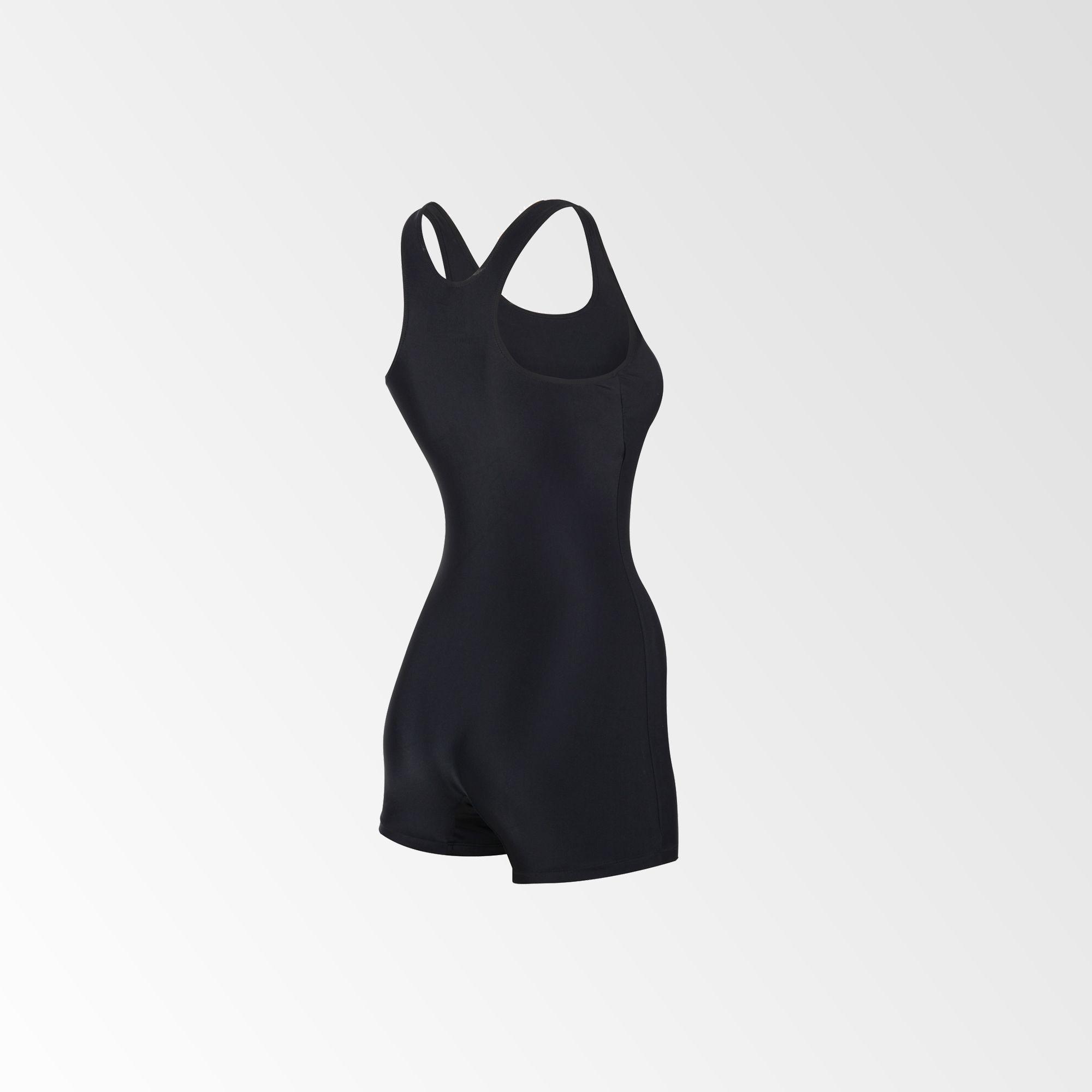 Traje de Baño Mujer Boxer Liso Negro -1