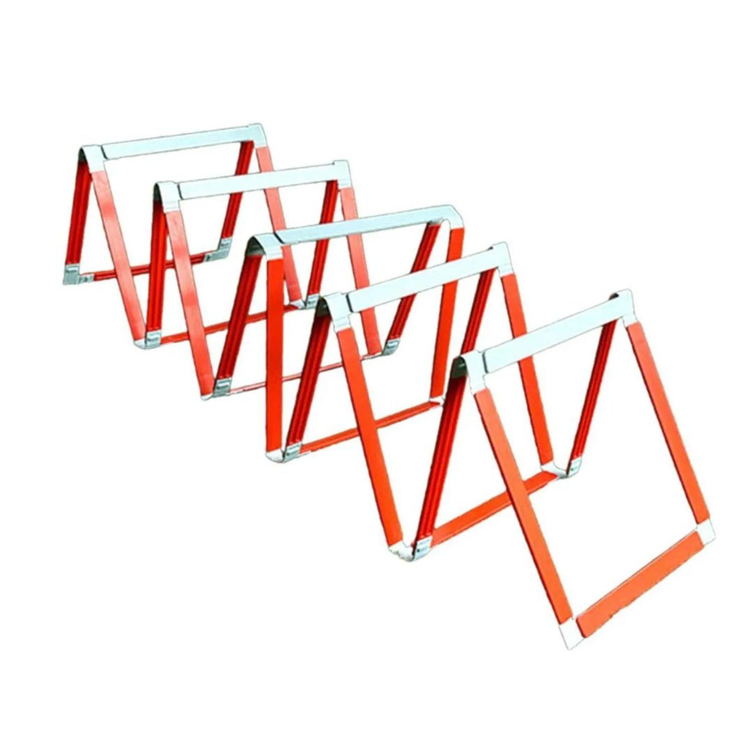 Escalera de Agilidad Multifuncional con Vallas - 5m Naranja-3