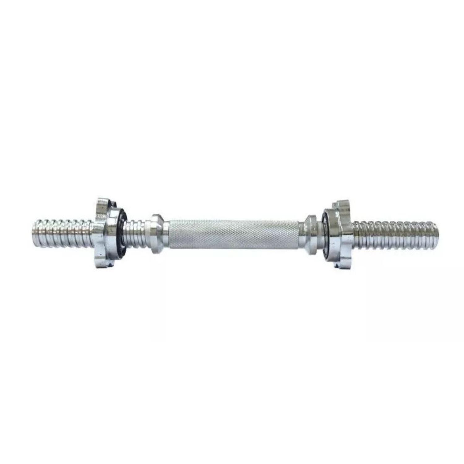 Barra Mancuerna Metalica 35cm Cromada-1