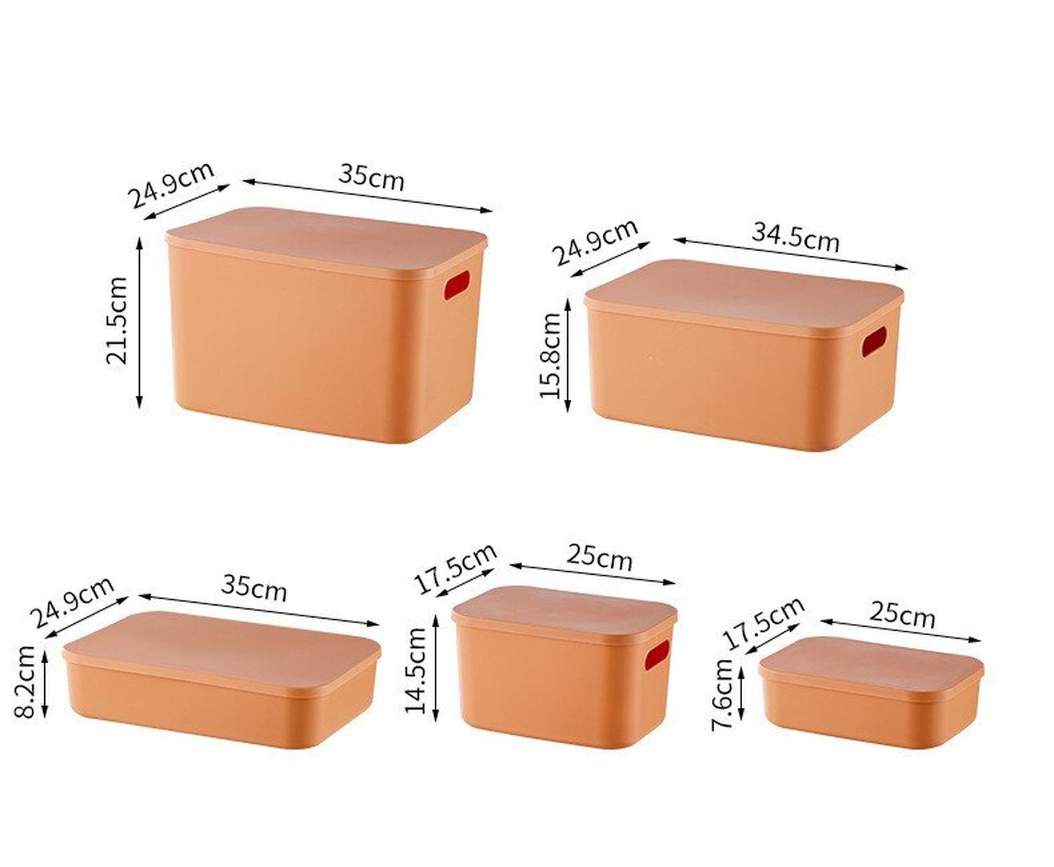 Pack 5 Cajas Organizadoras Plásticas Canasto Cocina Closet-1