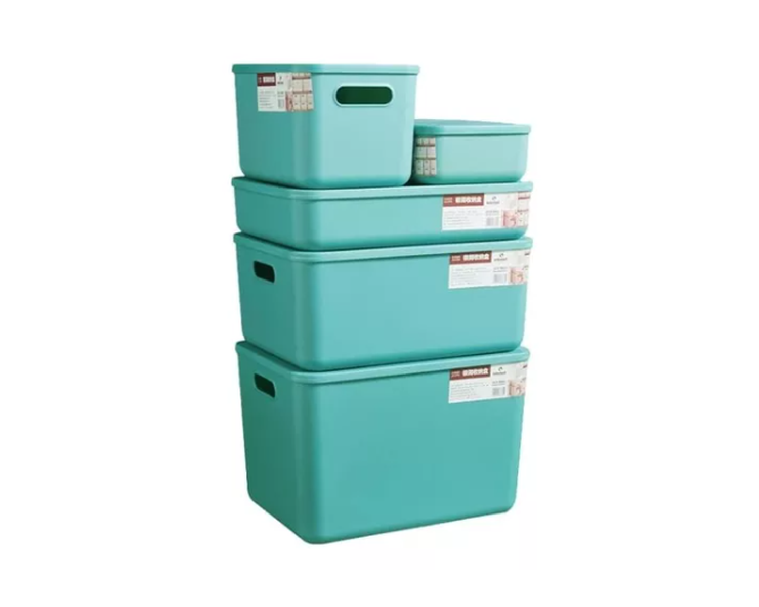 Pack 5 Cajas Organizadoras Plásticas Canasto Cocina Closet-0