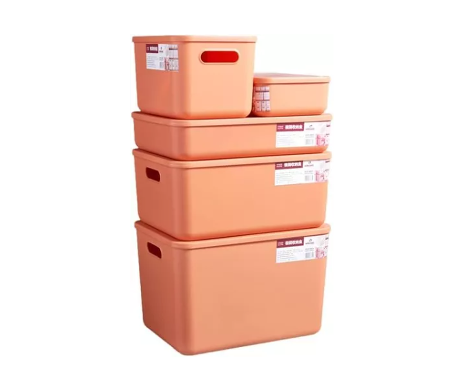 Pack 5 Cajas Organizadoras Plásticas Canasto Cocina Closet-0