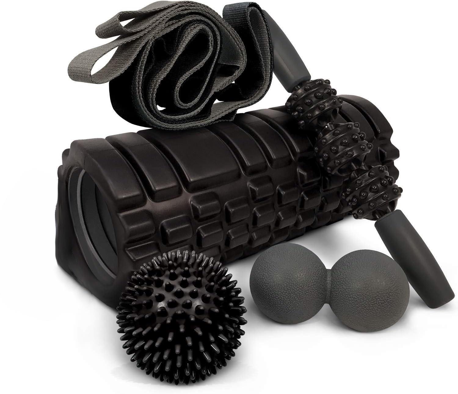 Rodillo Y Set Completo Elongacion Masaje Foam Roller-0