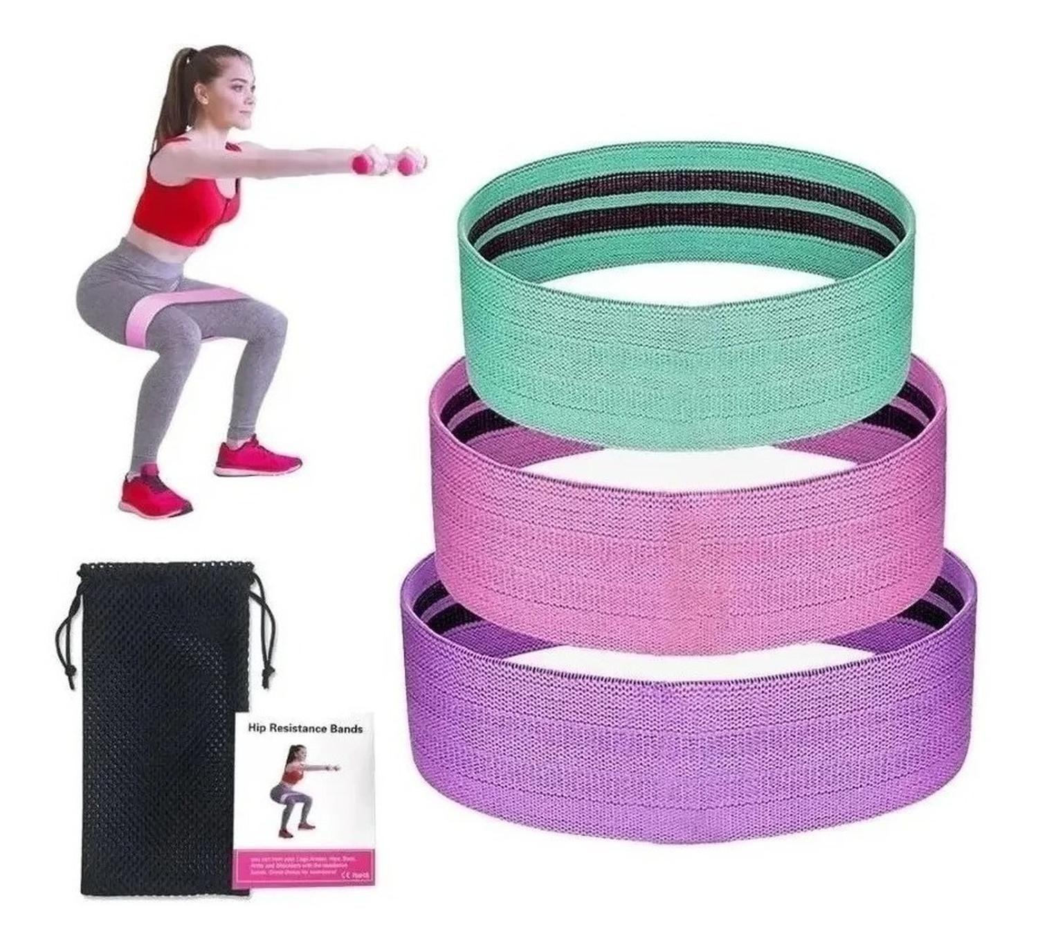 Set 3 Bandas Elásticas Resistencia Ejercicio Entrenamiento-0