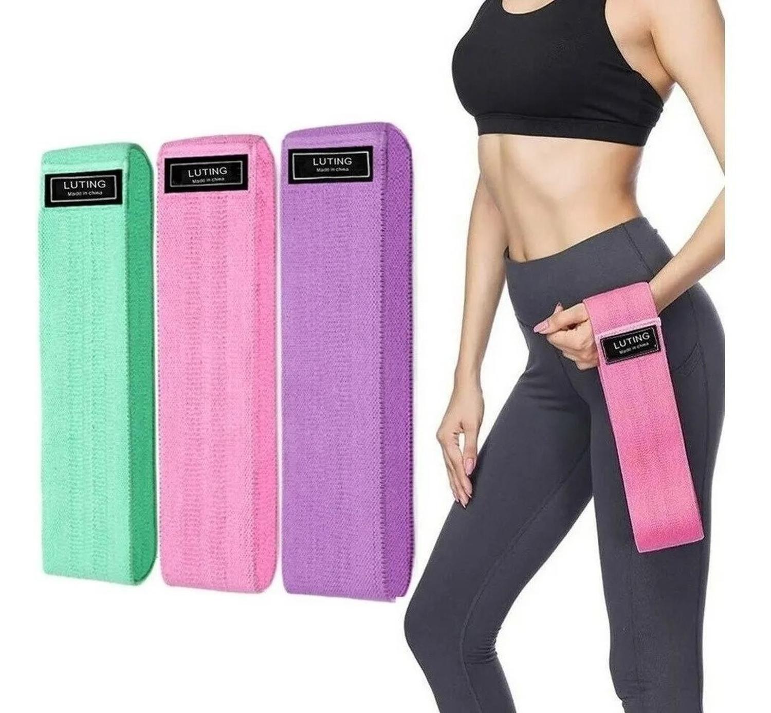 Set 3 Bandas Elásticas Resistencia Ejercicio Entrenamiento-4