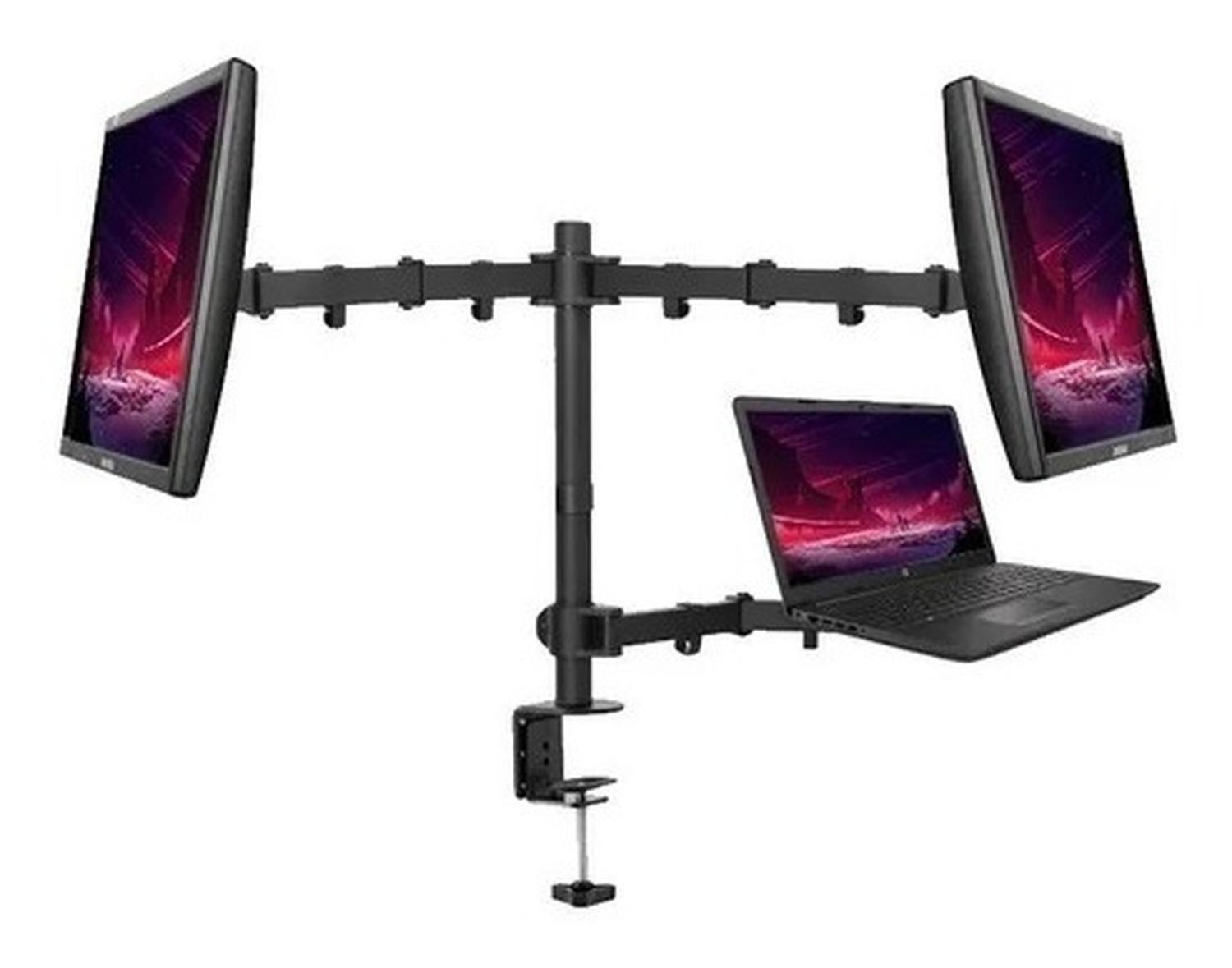 Soporte Doble 2 Monitor Y Notebook Brazo Escritorio B50-2