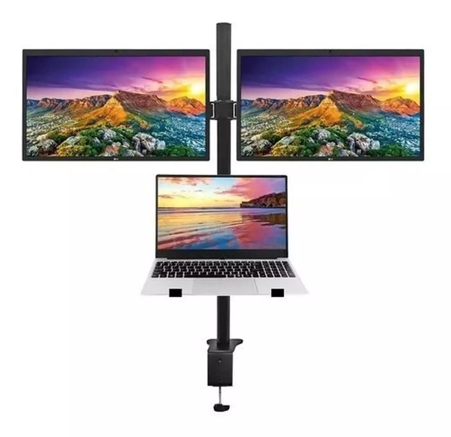 Soporte Doble 2 Monitor Y Notebook Brazo Escritorio B50-0