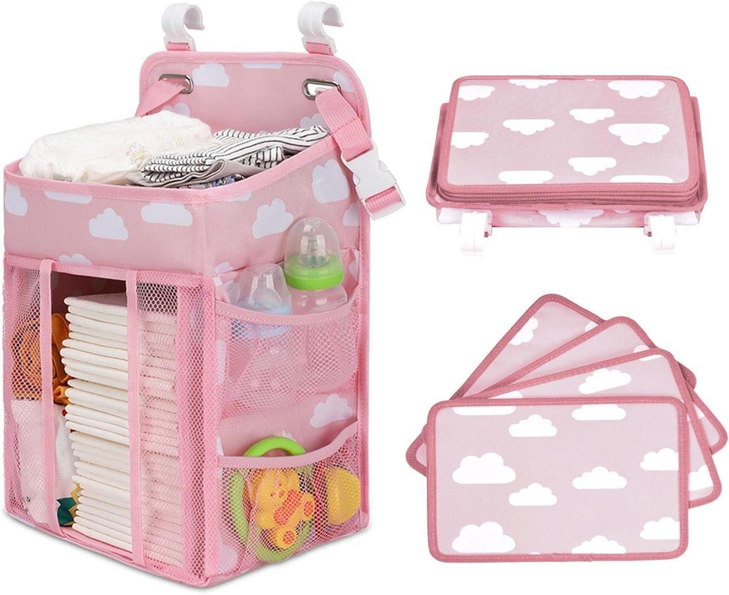 Organizador Cambiador Pañales Para Cuna Carrito De Pañal-0
