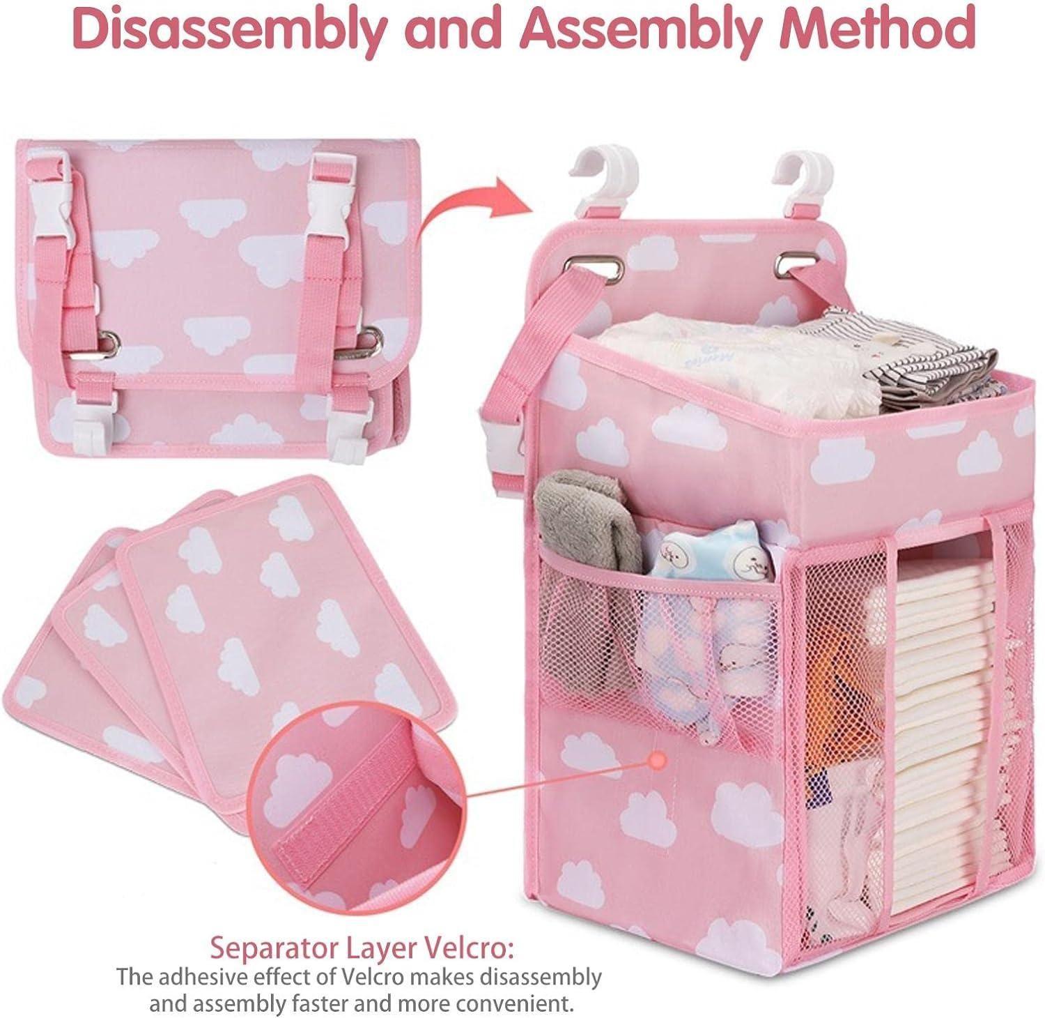Organizador Cambiador Pañales Para Cuna Carrito De Pañal-3
