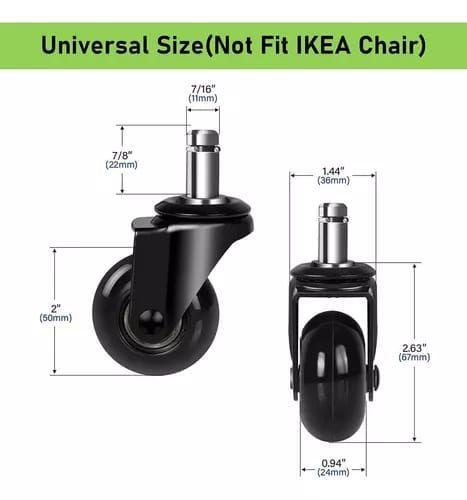 Ruedas Para Silla Escritorio Tipo Roller Universal Set De 5-1