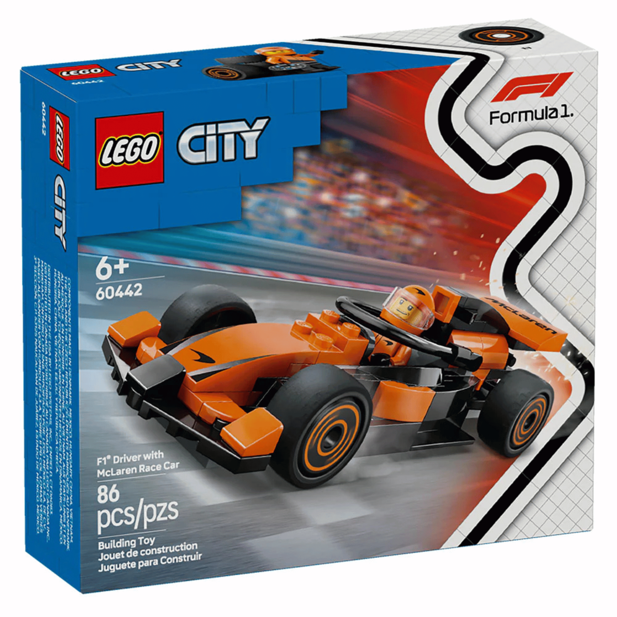 Lego City Piloto De F1 Con Auto McLaren-4