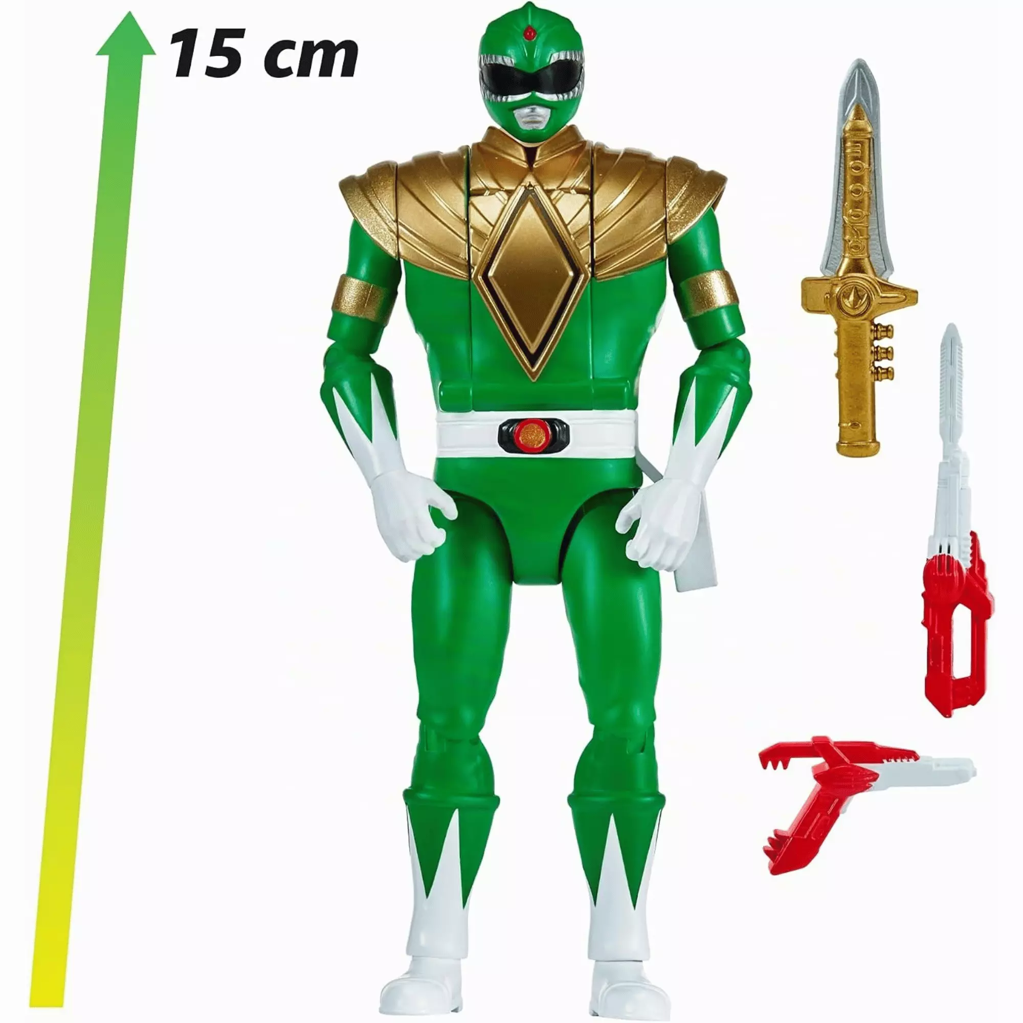 Power Rangers Figura Gira Cabeza Green Ranger-3