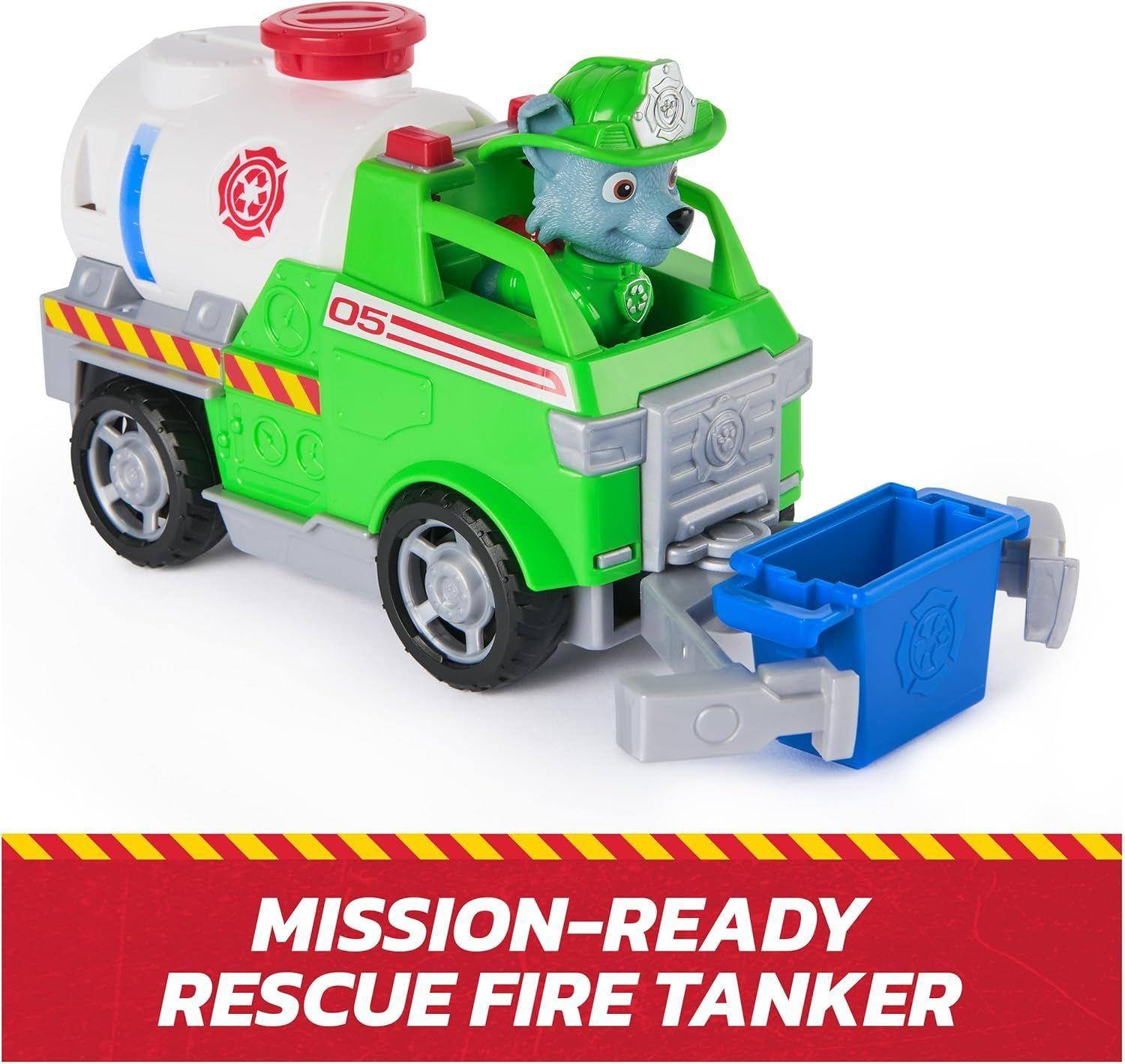 PAW PATROL VEHICULO FIRE RESCUE CAMION CISTERNA ROCKY CON FIGURA-3