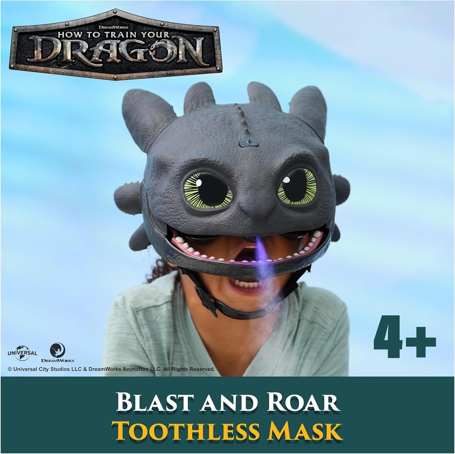 MASCARA BLAST AND ROAR TOOTHLESS MASK  CON SONIDO Y NIEBLA COMO ENTRENAR A TU DRAGON-6