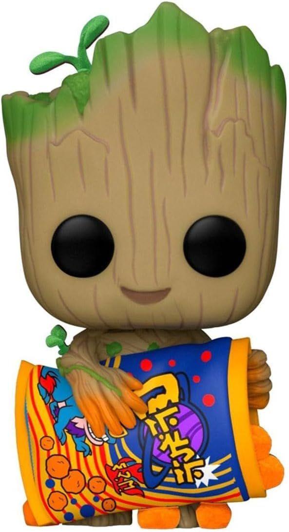 FUNKO POP! GROOT WITH CHEESE PUFFS - 1196 I AM GROOT MARVEL-2