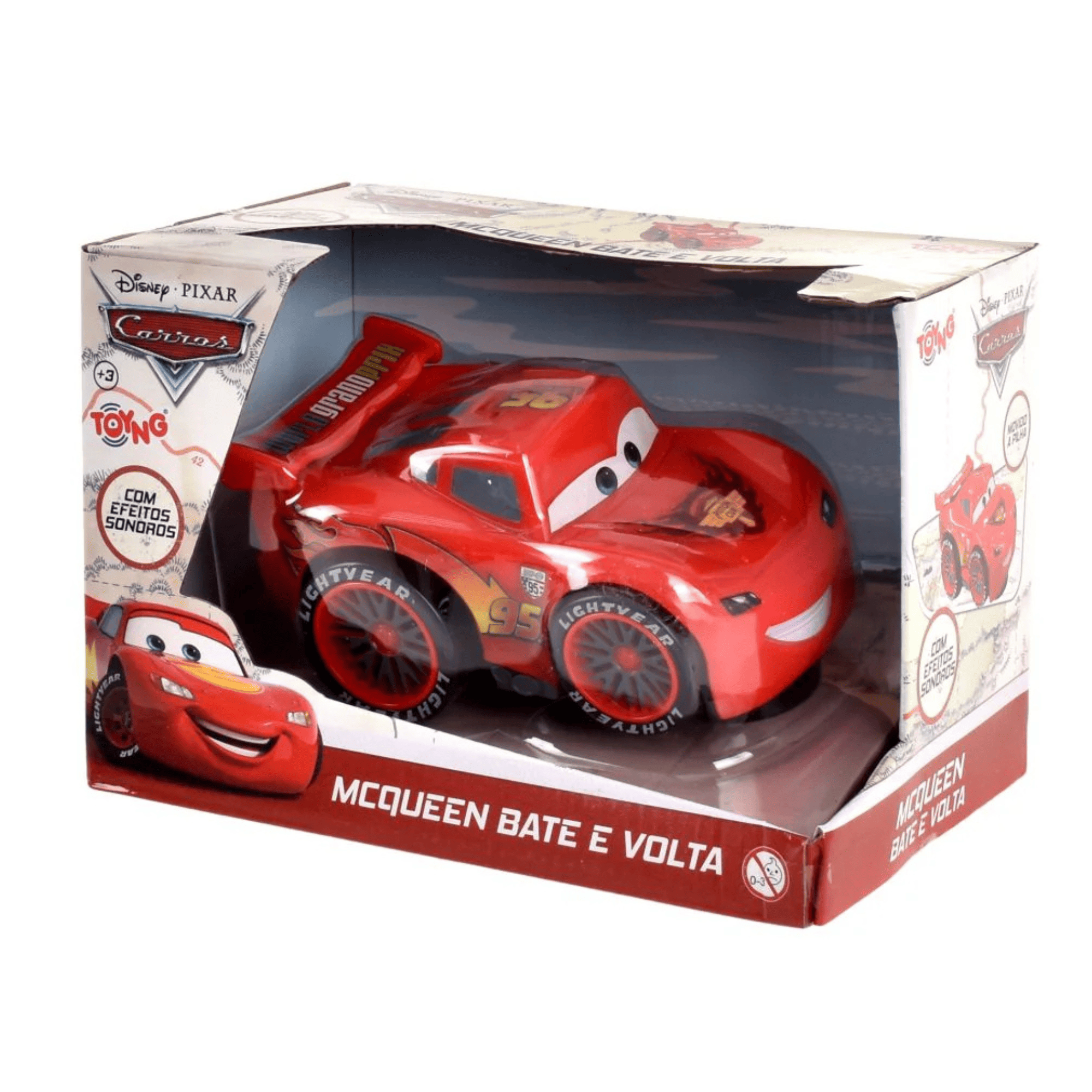 Cars Auto A Bateria 13 Cm Con Sonido Y Movimiento Rayo Mcqueen-6