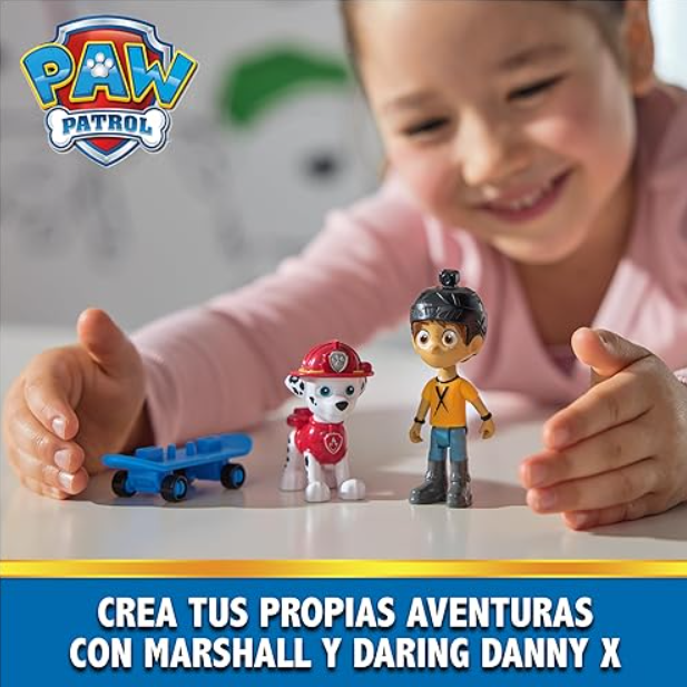 PAW PATROL FIGURAS MARSHALL & DARING DANNY X-6