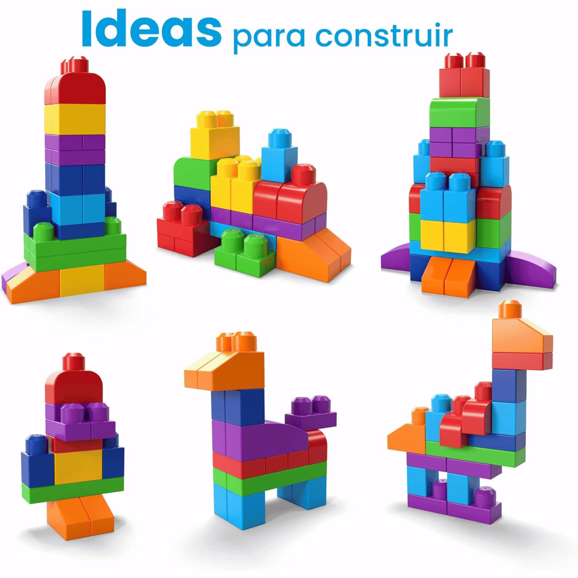 Mega Bloks Bolsa Clasica Con 60 Bloques De Construccion-3