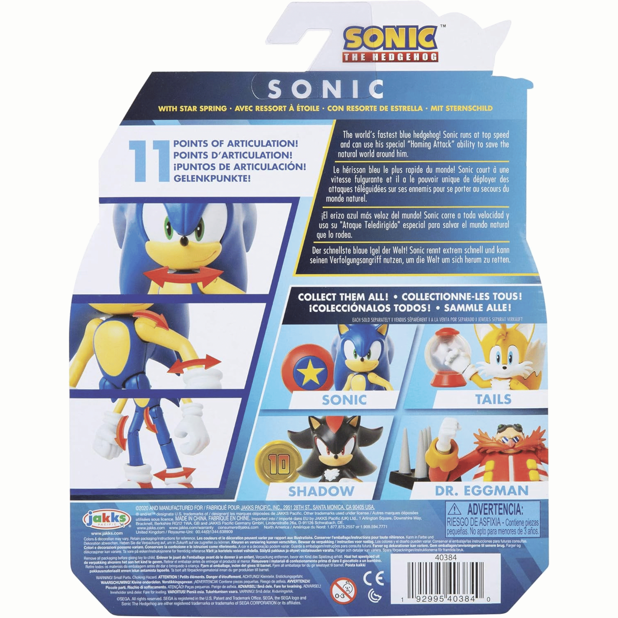 Sonic The Hedgehog Figura De 10 Cm. Con Accesorio De Resorte de Estrella-6