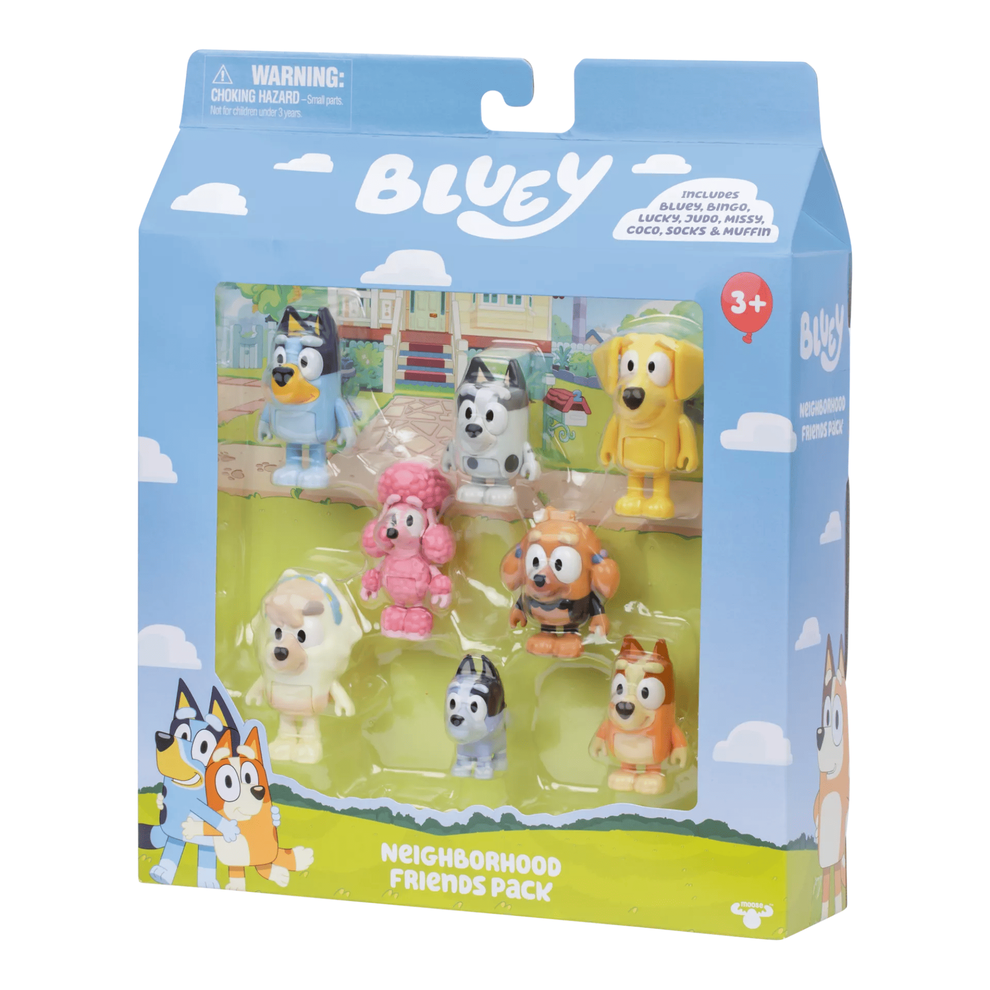 Pack 8 Figuras Articuladas Amigos Del Vecindario Bluey-5