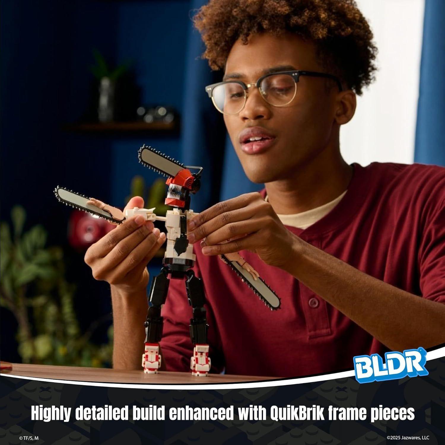 BLDR CHAINSAW MAN JUEGO DE CONSTRUCCION  FIGURA ARTICULADA.-7