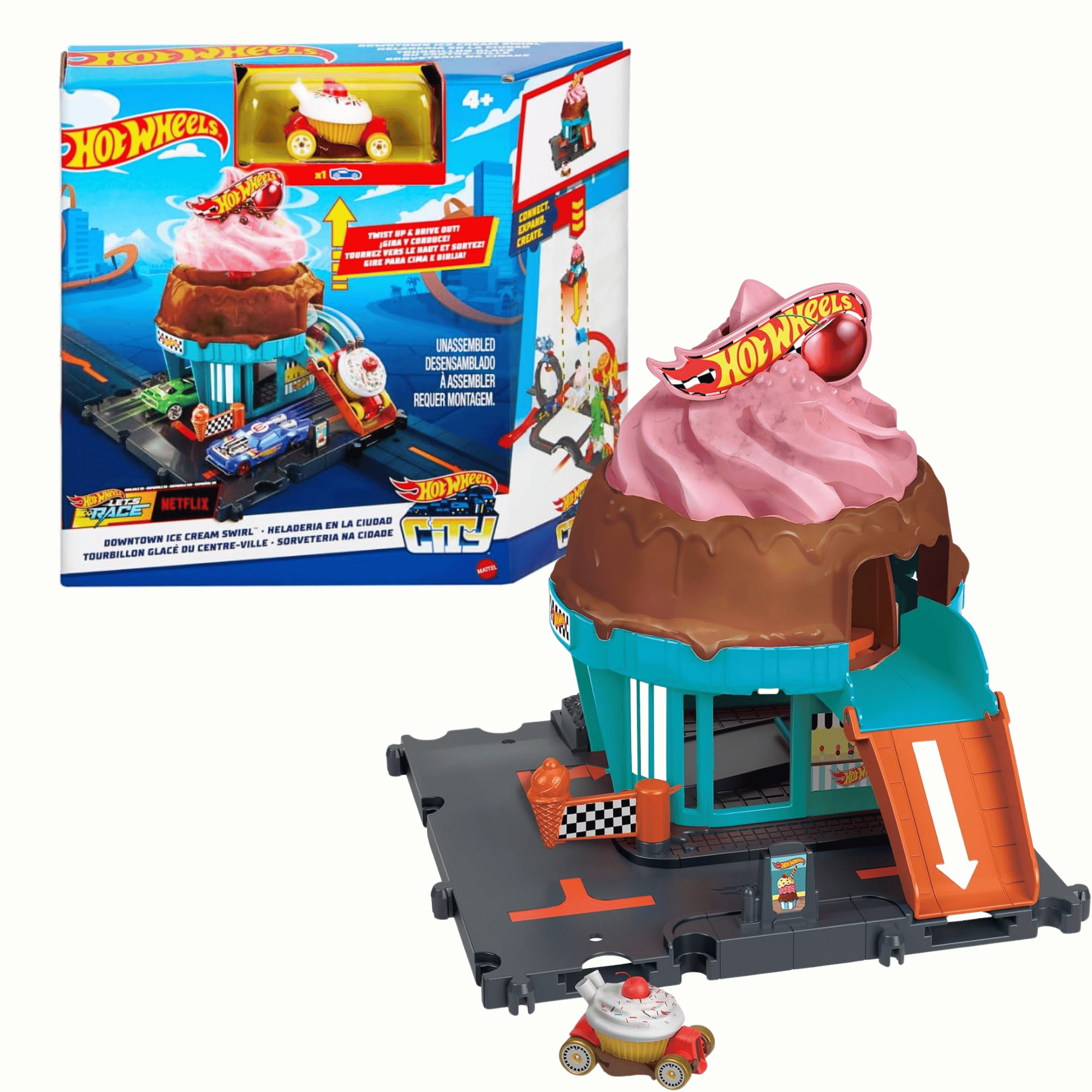 Hot Wheels City Pista De Heladeria En La Ciudad -0