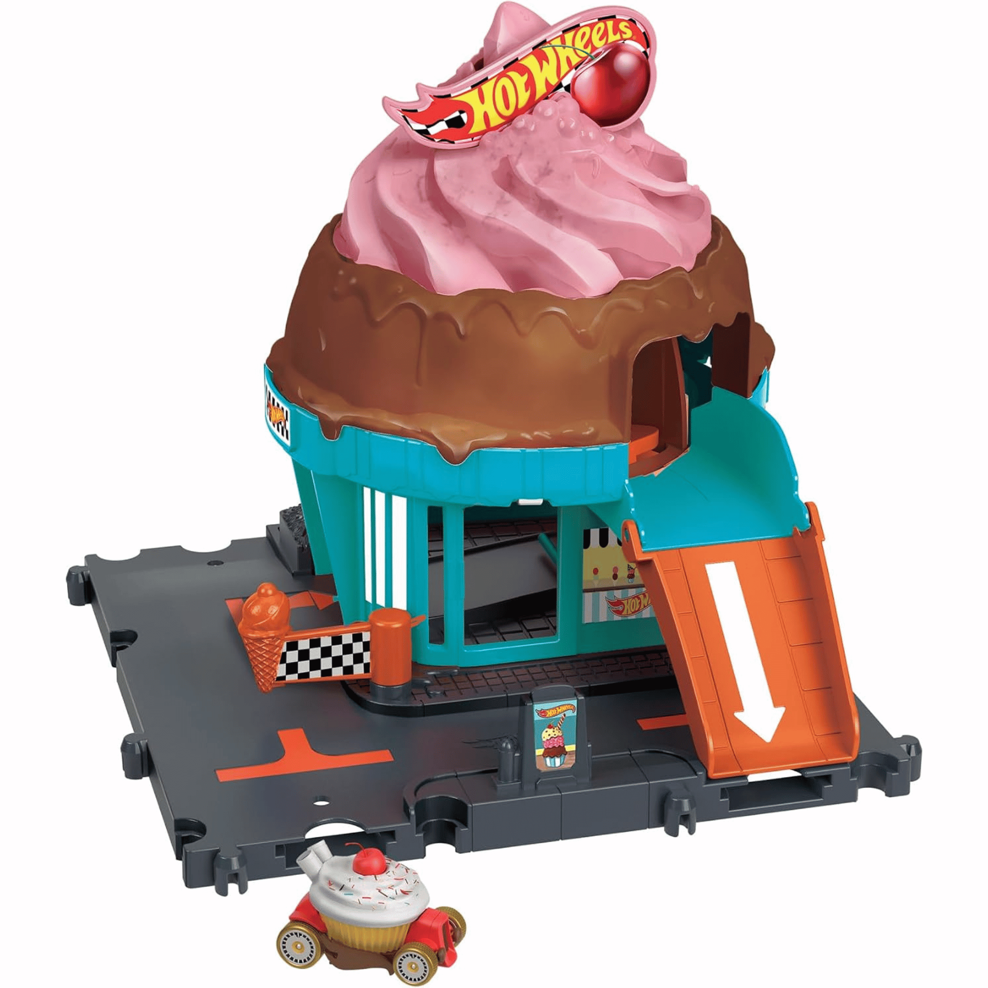 Hot Wheels City Pista De Heladeria En La Ciudad -1